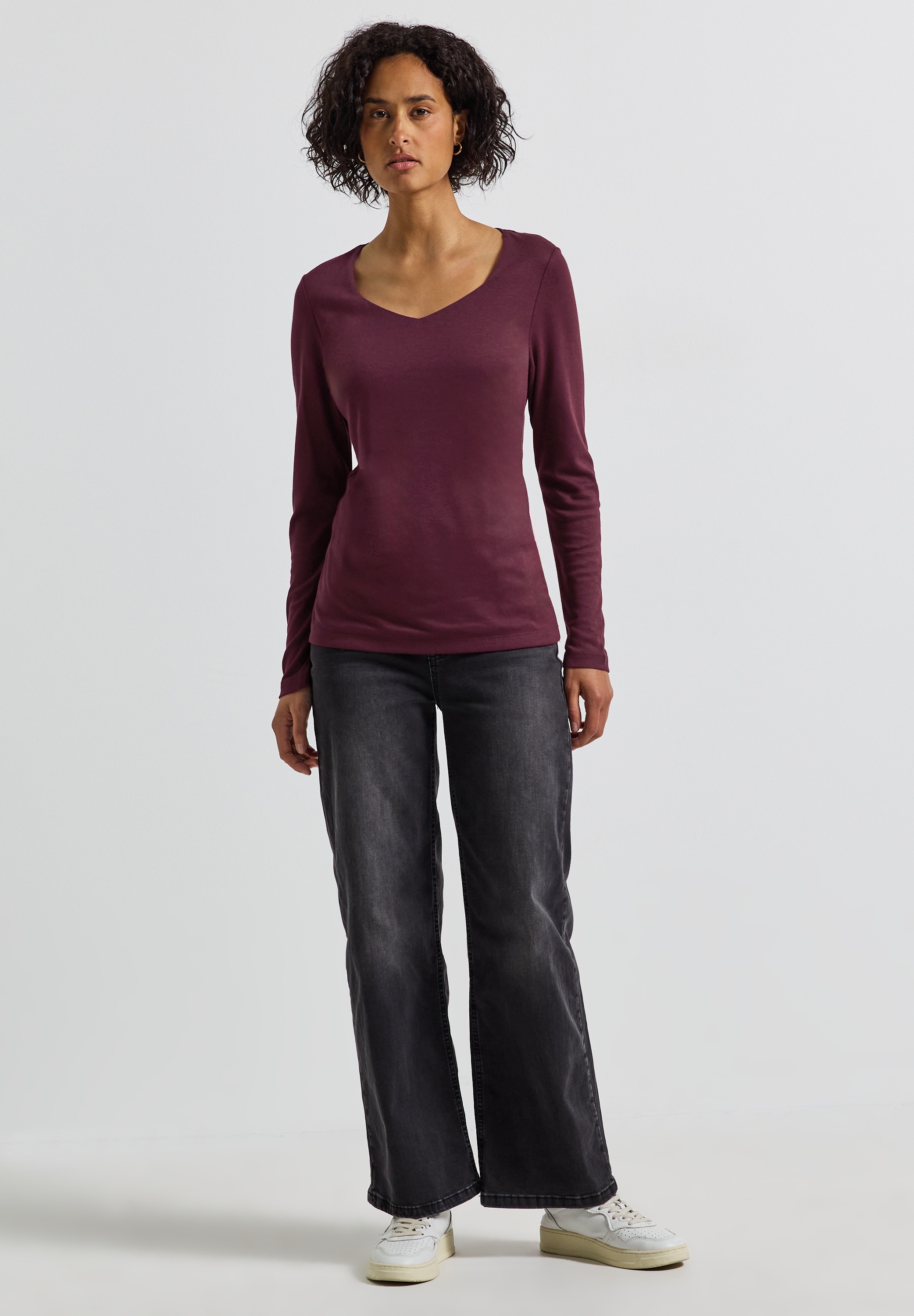 STREET ONE Langarmshirt, im soften Baumwoll-Mix