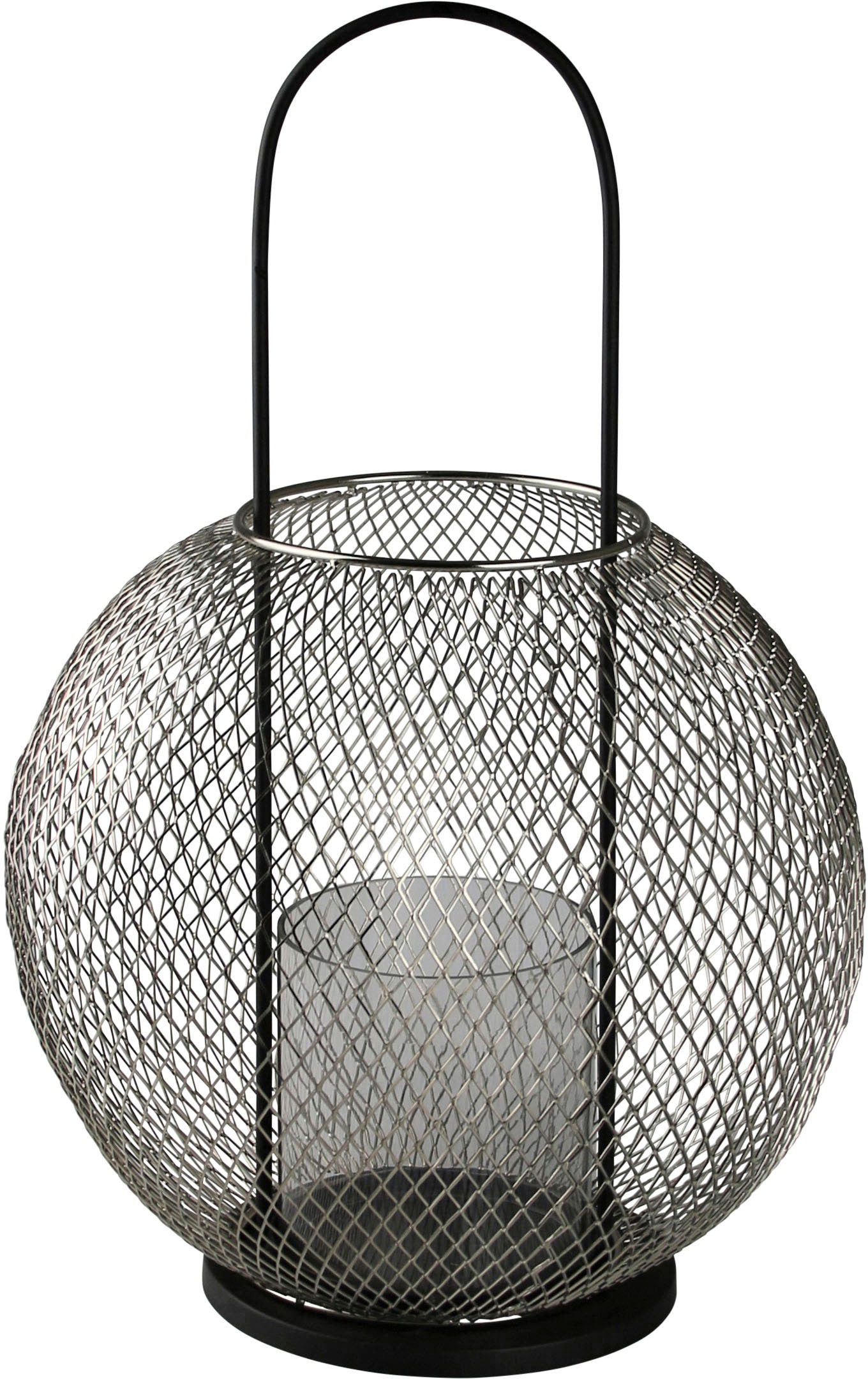 Black Friday AM Design Windlicht »Kerzenhalter mit Drahtgeflecht«, (1 St.),  aus Metall und Glas, Höhe ca. 32 cm | BAUR