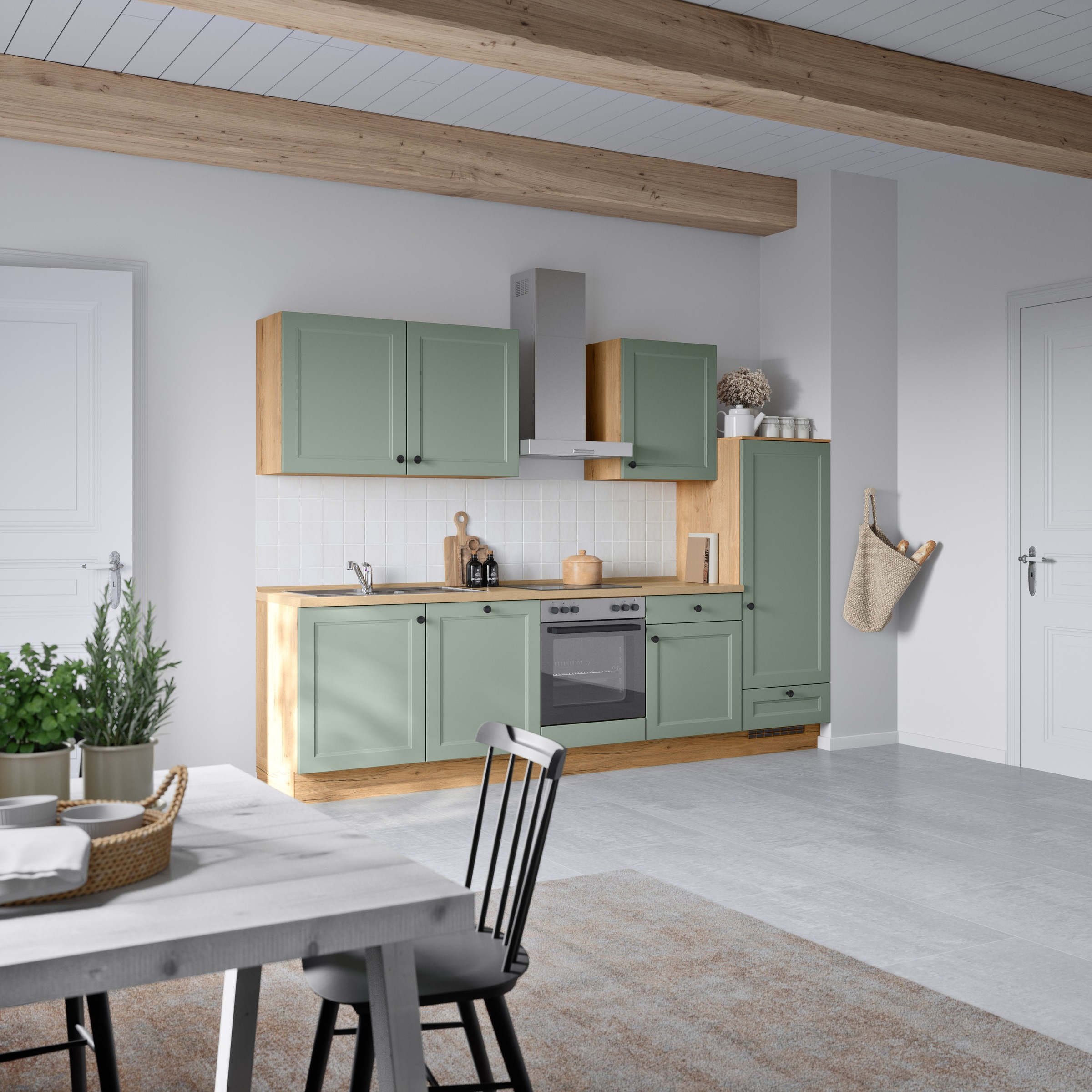 nobilia® Küchenzeile »"Cascada I"«, vormontiert, Ausrichtung wählbar, Breite 300 cm, wahlw. mit E-Geräten
