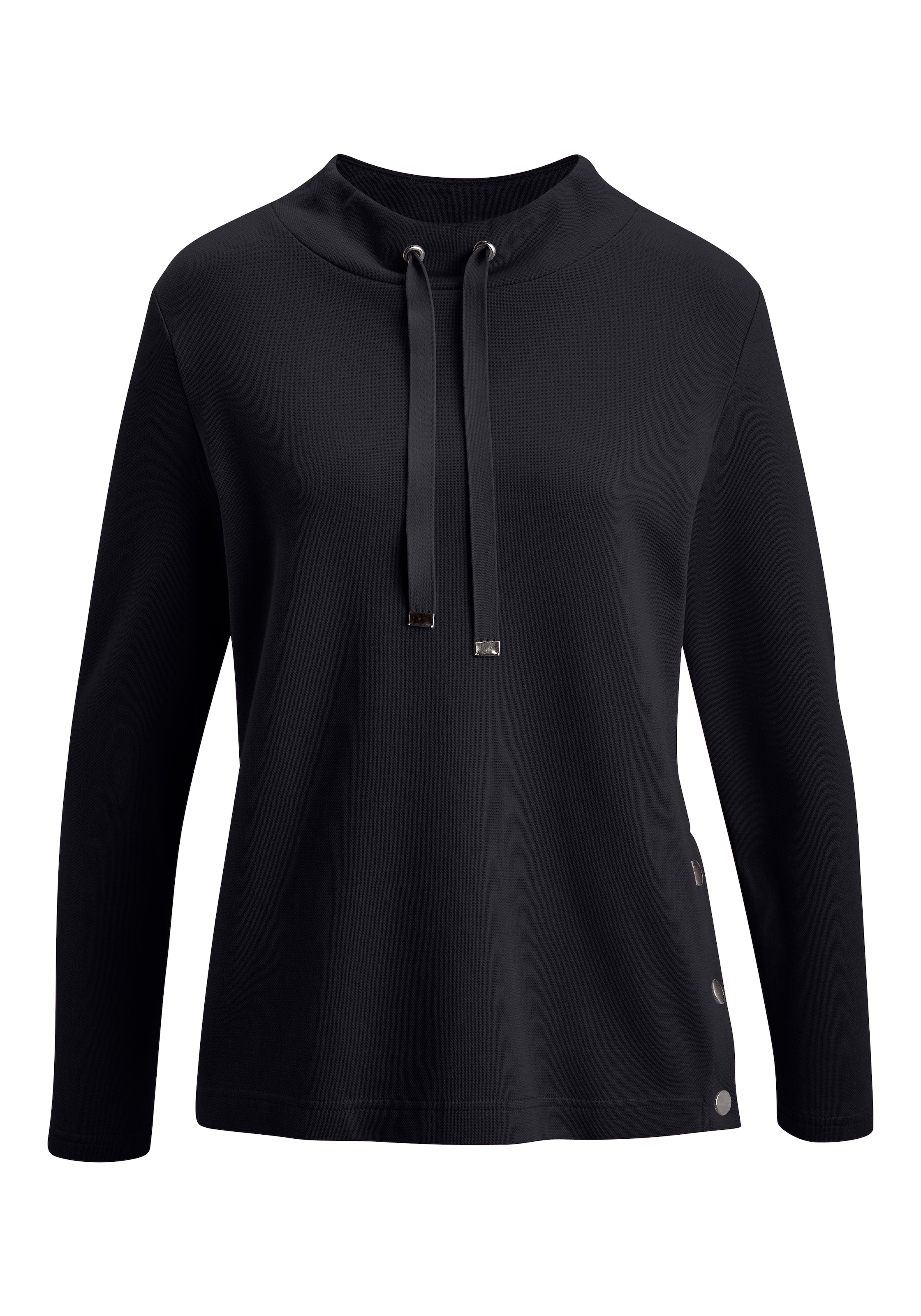 H.I.S Langarmshirt »mit metallischen Details« aus strukturierter Baumwollmischung