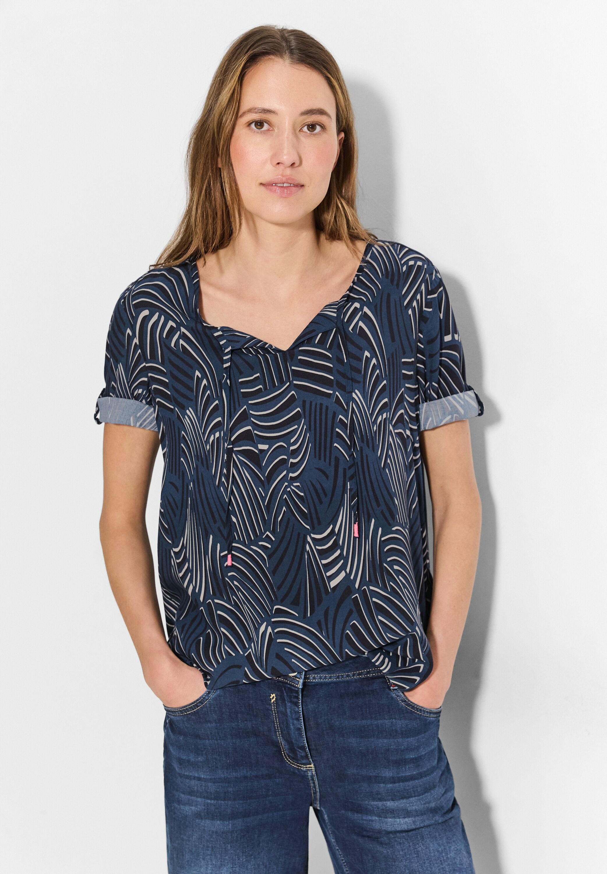 Cecil Shirtbluse iš minkštas Viskose