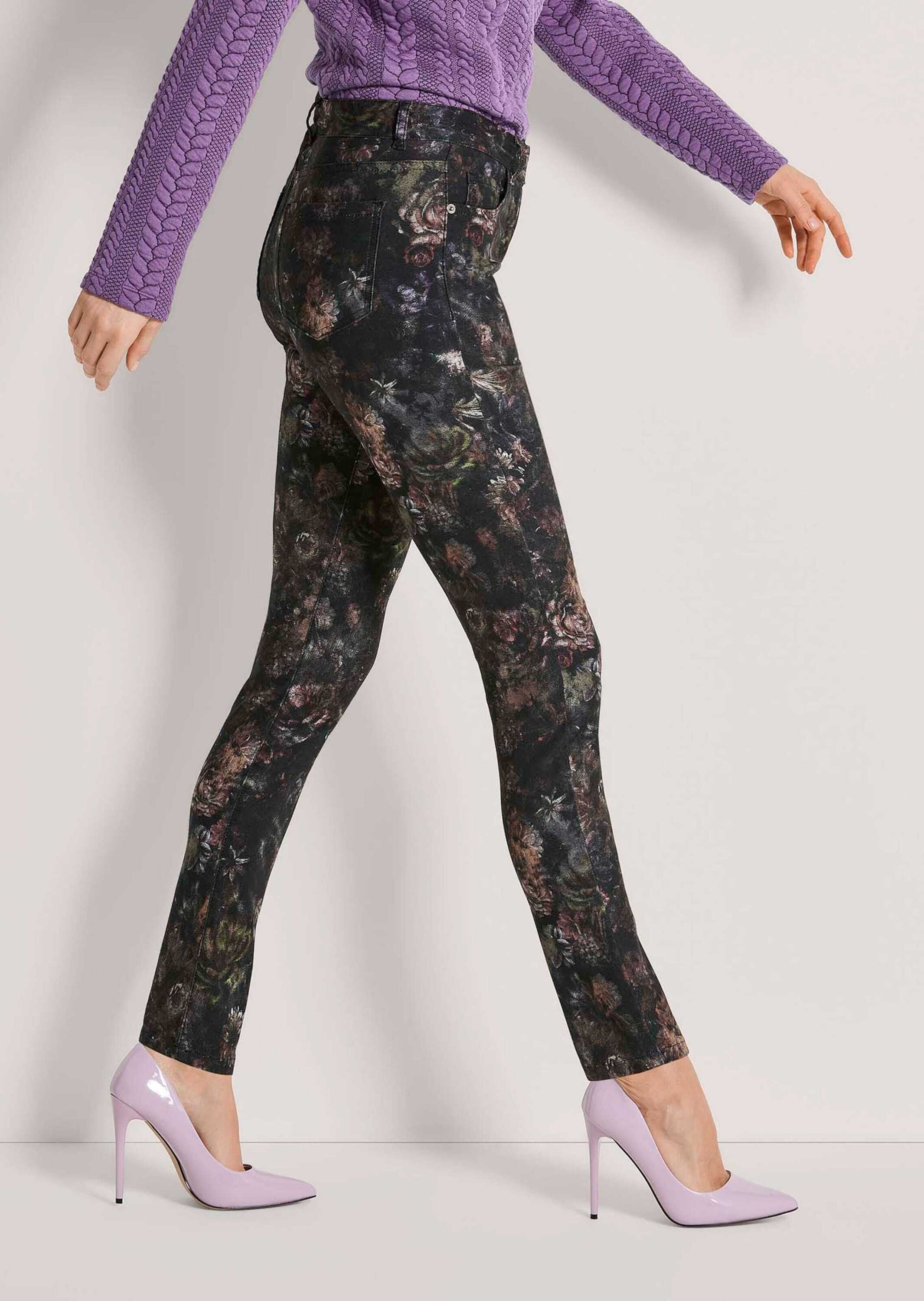 MADELEINE Chinos »Hose 5-Pocket-Hose mit Blumen-Print«