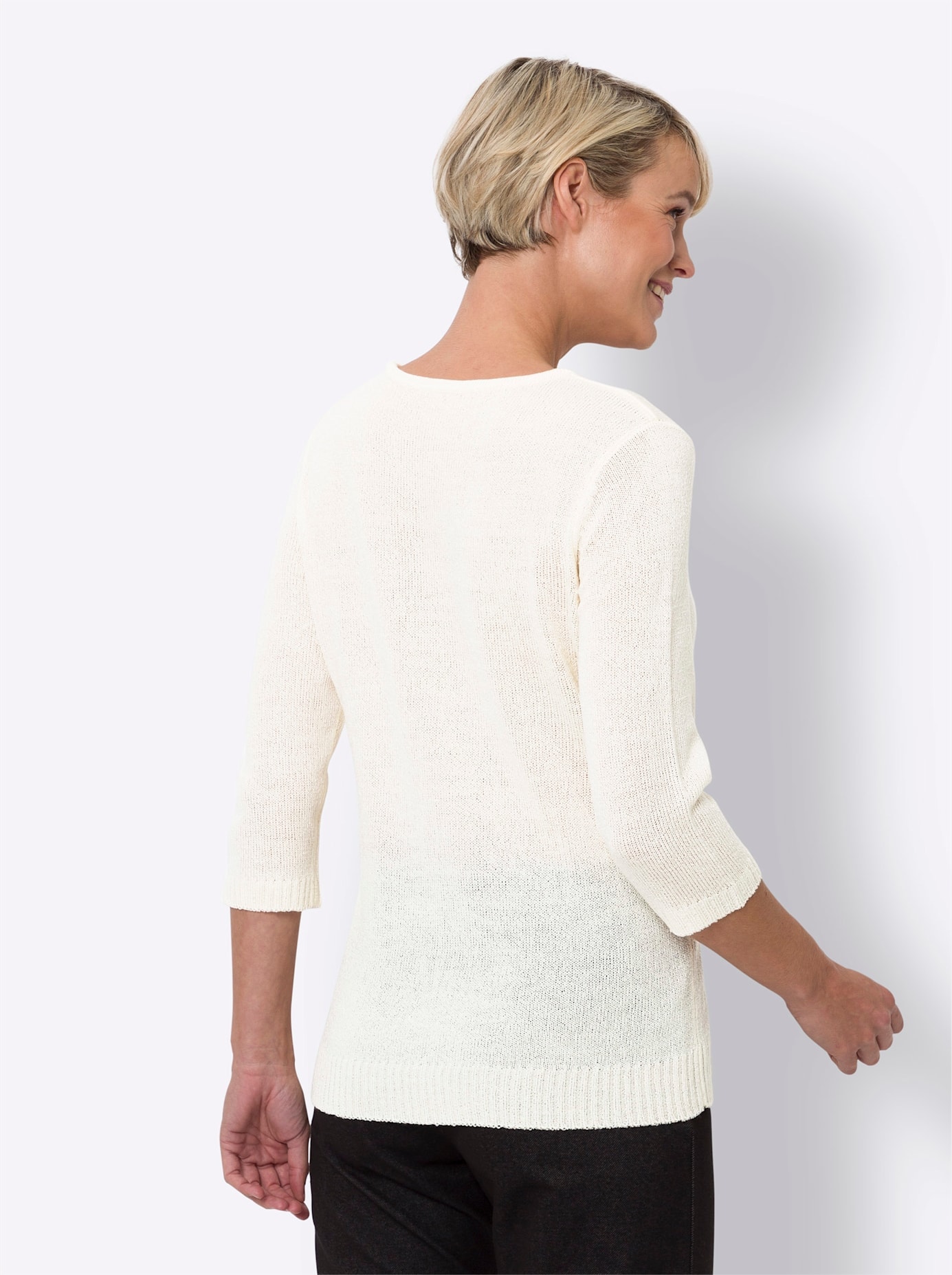 Classic Basics 3/4 Arm-Pullover »Rundhals-Pullover«