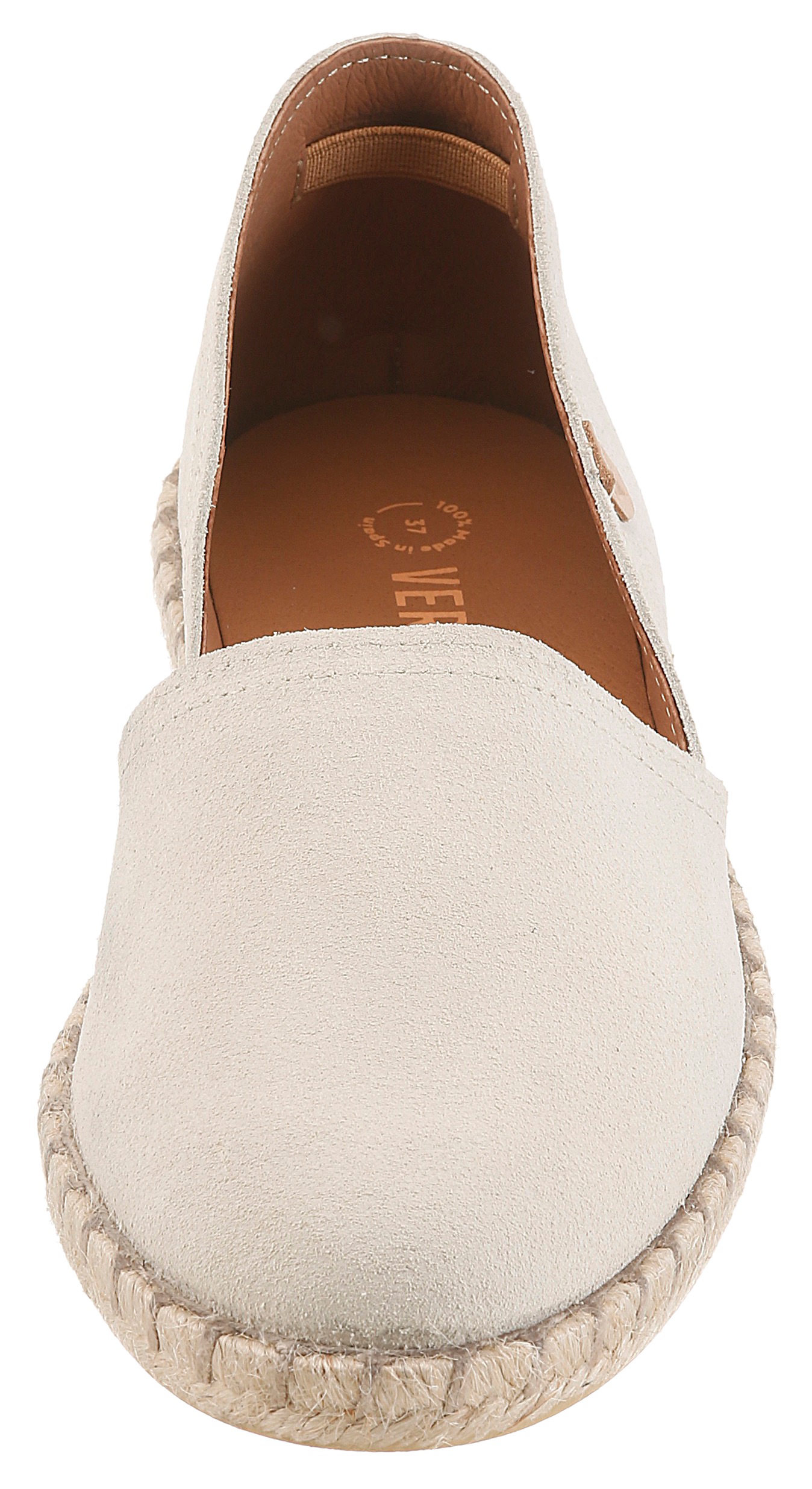 Espadrille VERBENAS, Damen, Gr. 42, weiß, Veloursleder, unifarben, Schuhe Espadrille, Strandschuh, Sommerschuh, Loafer aus Veloursleder 3