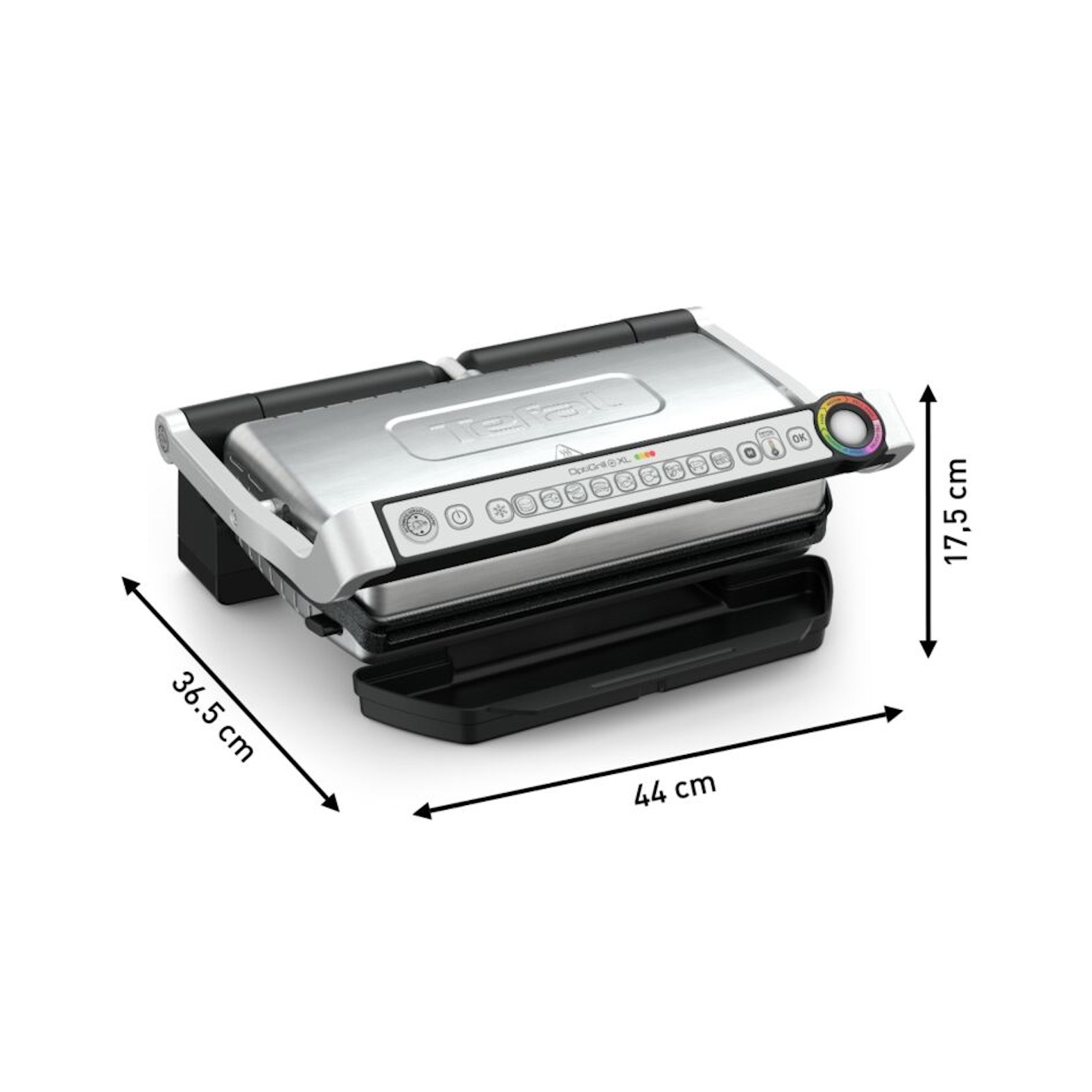 Tefal Kontaktgrill »GC774HP OptiGrill 4in1«, 2100 W, inkl. Backschale, aufklappbar. Gratis: Hamburger Presse