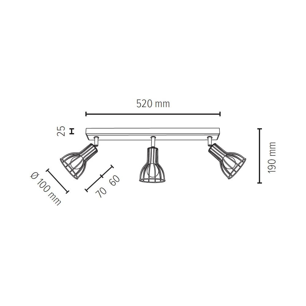 SPOT Light Deckenleuchte »MEGAN WOOD«, 3 flammig, Leuchtmittel E14 | ohne Leuchtmittel, Naturprodukt aus Eicheholz massiv, Nachhaltig - FSC®-zertifiziert