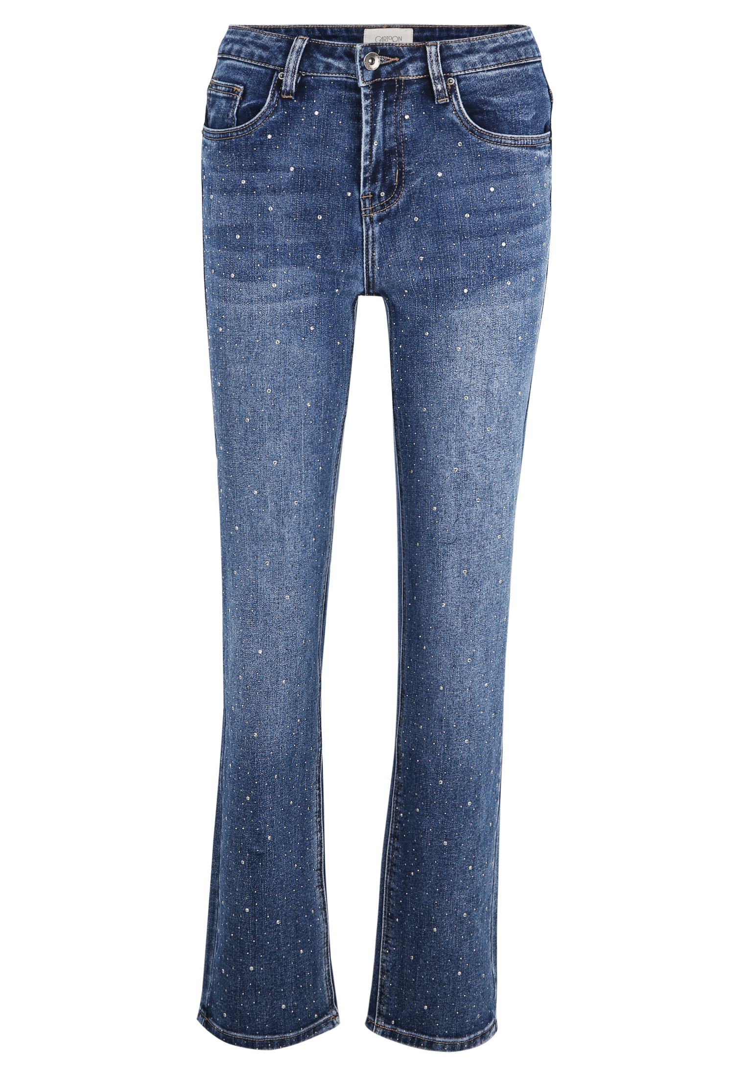 Cartoon Regular-fit-Jeans "Cartoon Damen Regular Fit-Jeans mit Strass" günstig online kaufen