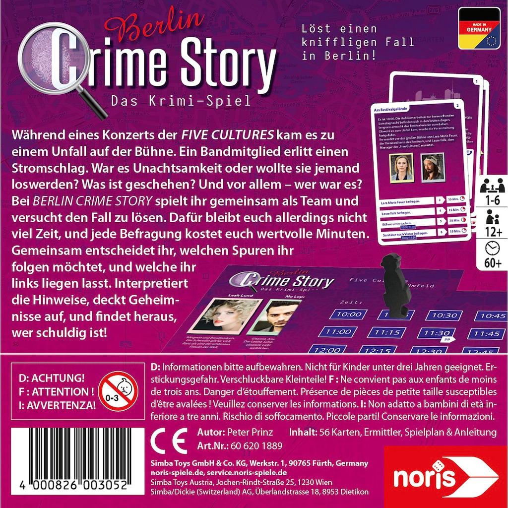 Noris Spiel »Crime Story - Berlin«, Made in Germany