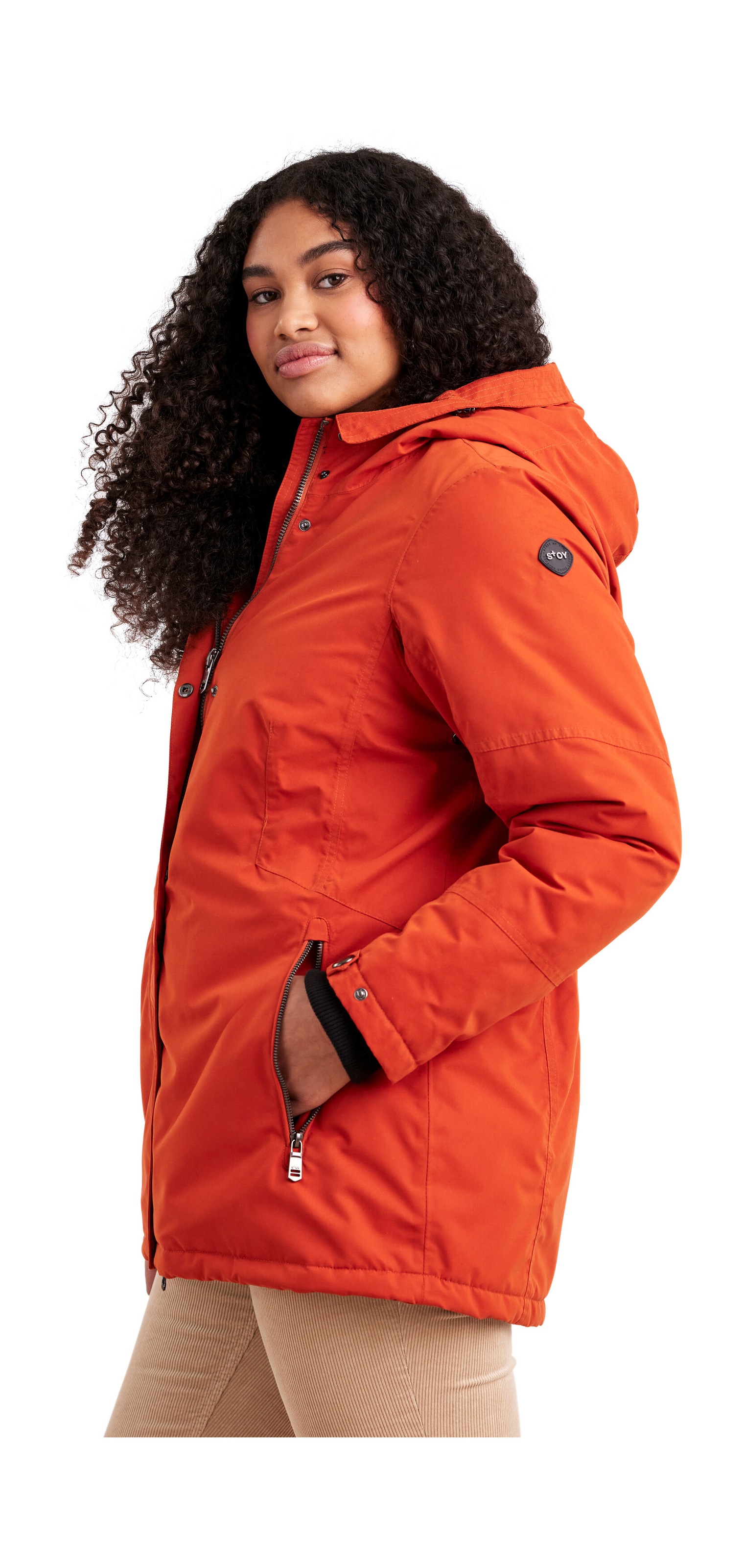 STOY Funktionsjacke »STW 4 WMN JCKT« Wasserdicht, atmungsaktiv, mit Teddy Fleece, abnehmb. Kapuze