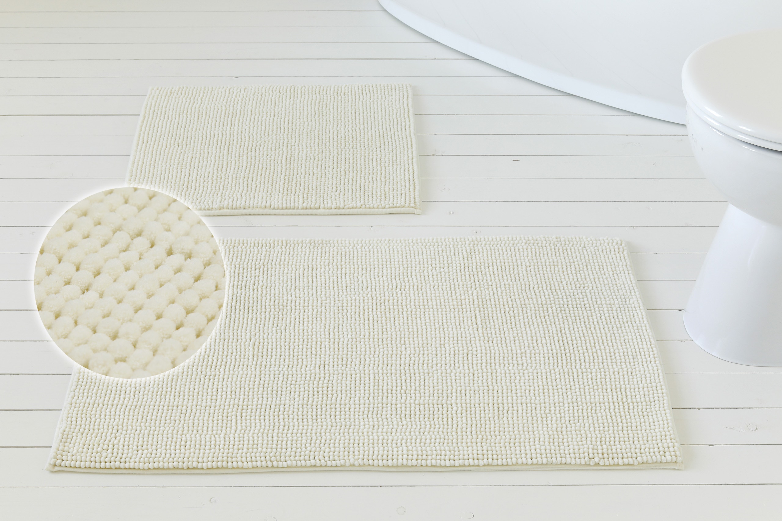 OTTO home "Kaelan, weicher Chenille" Höhe 14 mm rutschhemmend beschichtet fußbodenheizungsgeeignet Badvorleger, Badteppich weiches Chenille, pastellfarben, Badezimmer