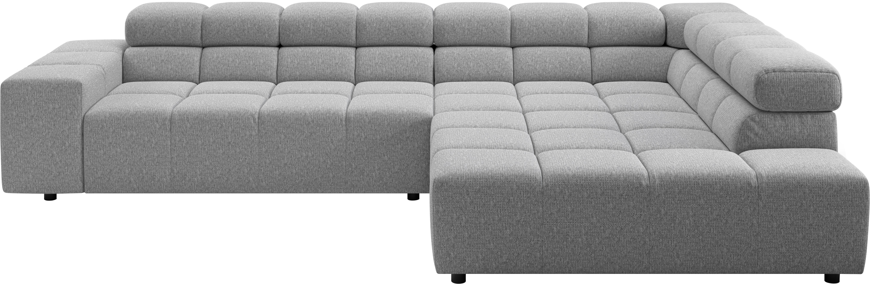 Home affaire Ecksofa "Ancona, Ecksofa, incl. Kopfteilverstellung, Breite 319 cm, L-Form" wahlweise elektrische Sitztiefenverstellung