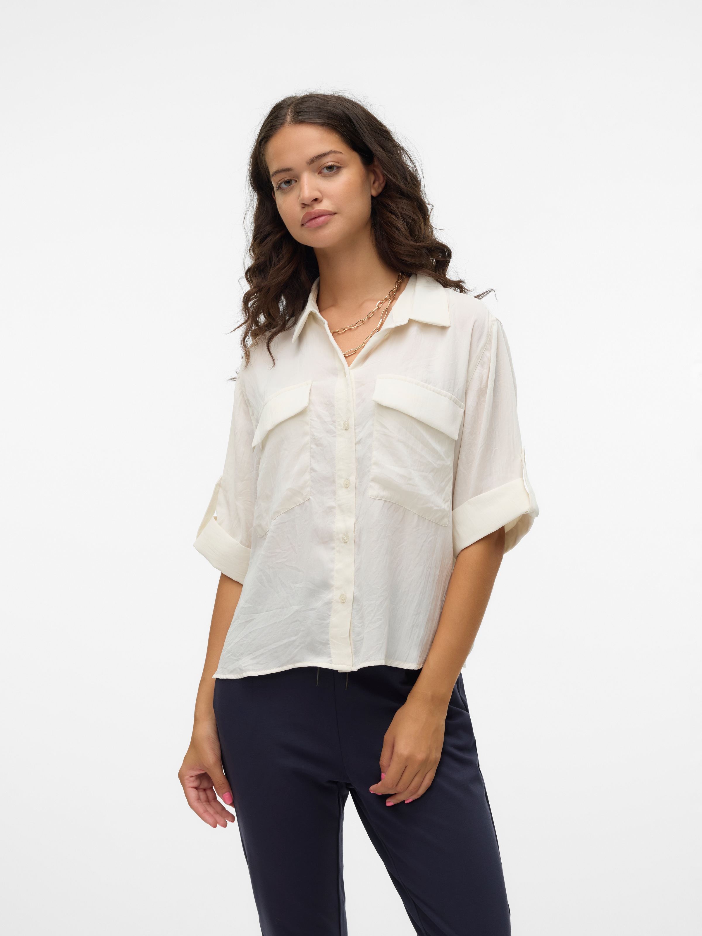 Vero Moda Kurzarmbluse "VMFABIANA 3/4 SHIRT VMA NOOS" günstig online kaufen