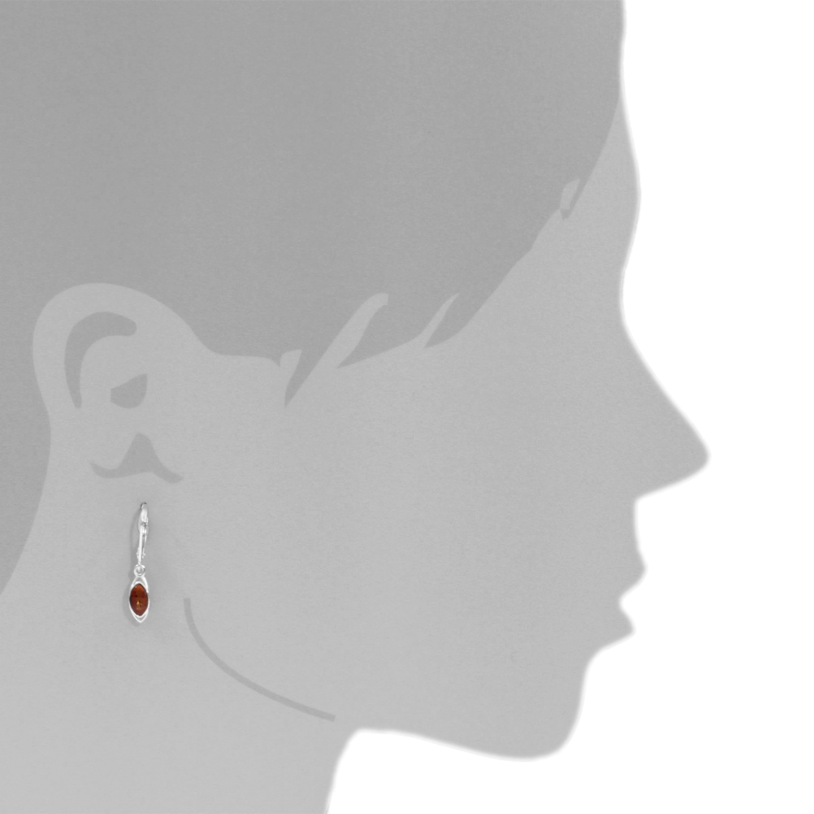 OSTSEE-SCHMUCK Paar Ohrhänger »- Telia - Silber 925/000 - Bernstein«