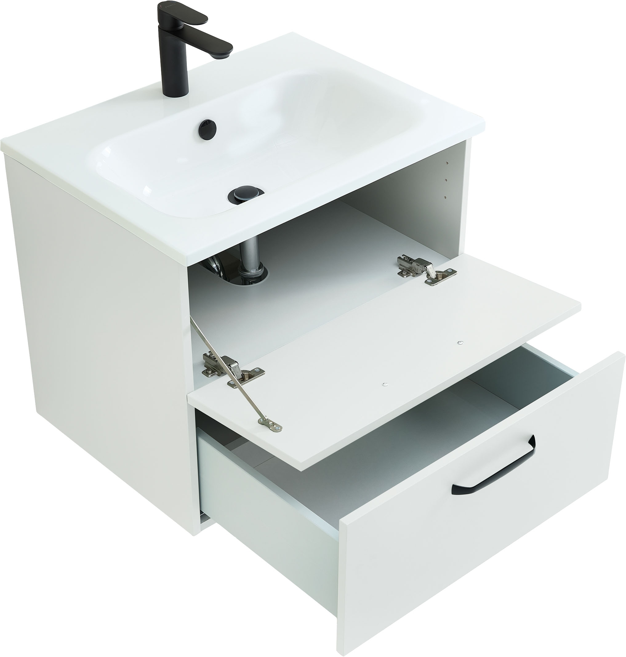 Saphir Badmöbel-Set "Quickset 500, Waschtischunterschrank mit Mineralmarmor günstig online kaufen