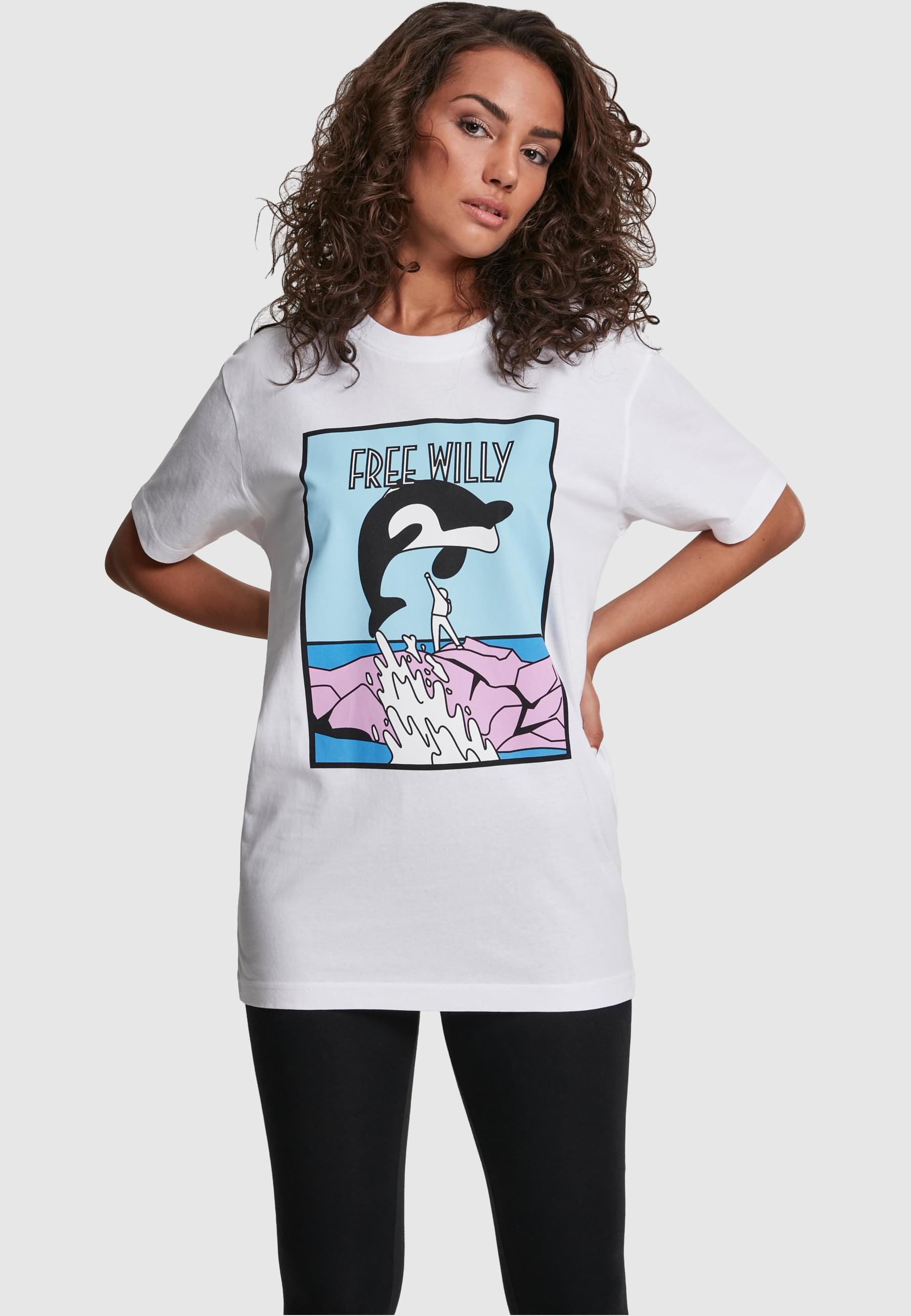 MisterTee T-Shirt »MisterTee Damen Ladies Free Willy Tee«, (1 tlg.)