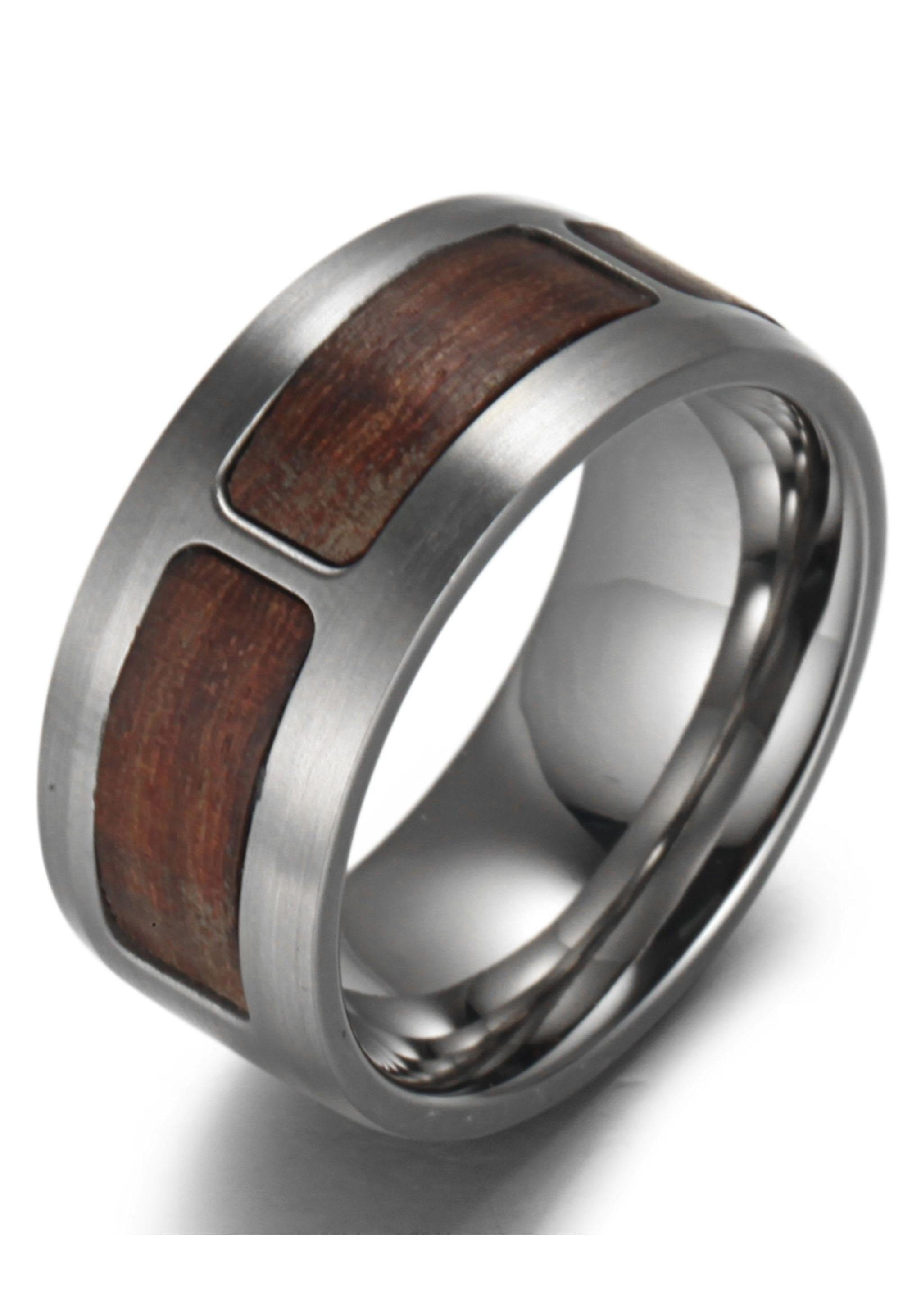 Fingerring »Schmuck Geschenk, in glänzender und matter Optik«, mit Zirkonia (synth.)