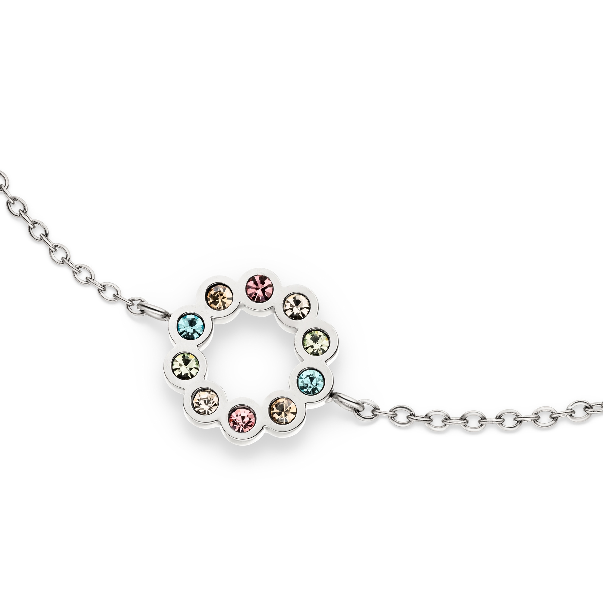 Tamaris Armband »Schmuck Geschenk Edelstahl Colorful Circles« mit Zirkonia (synth.)