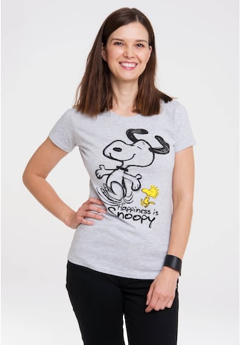 T-Shirt »Snoopy & Woodstock Happiness«, Print