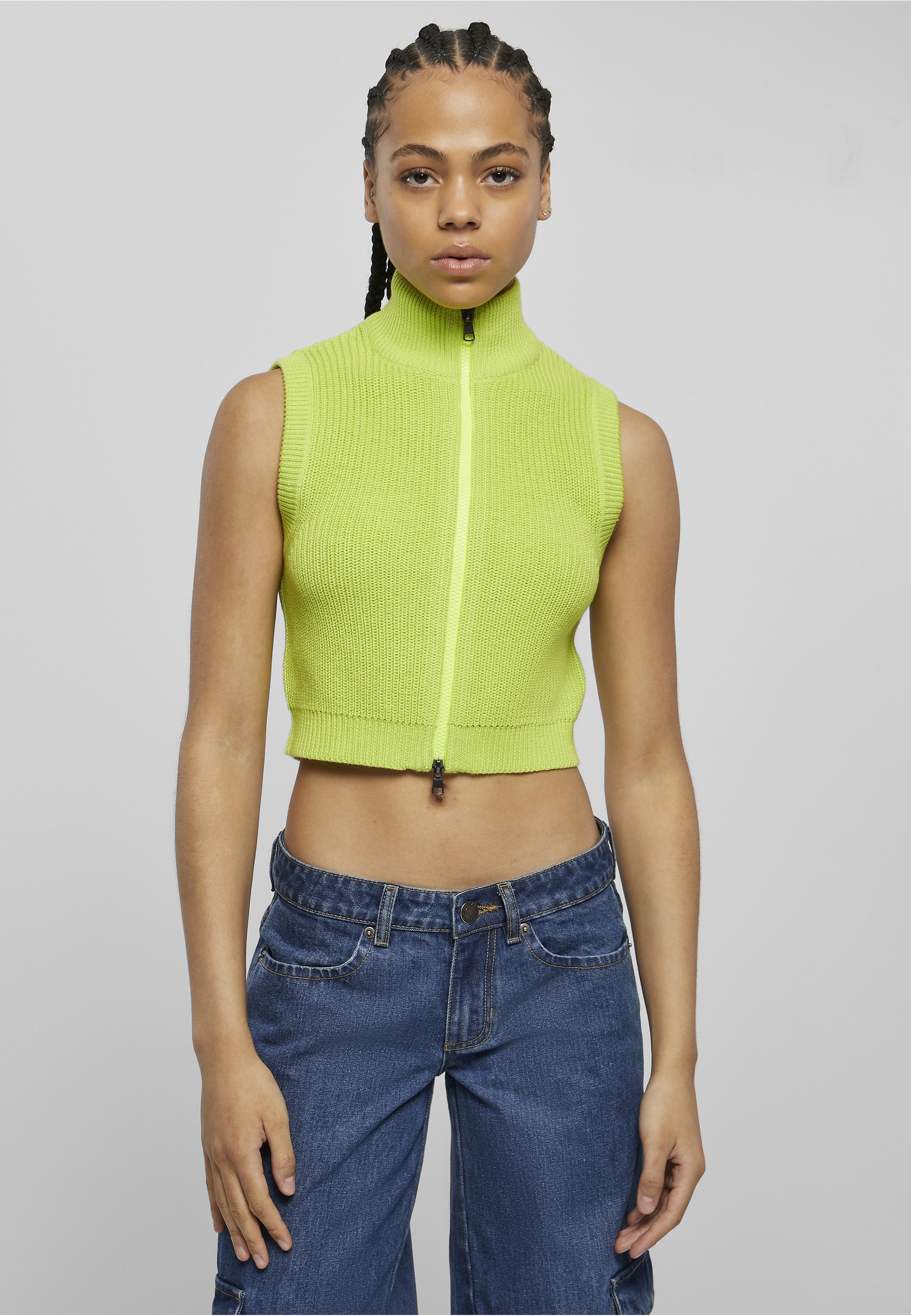 URBAN CLASSICS Steppweste »Urban Classics Damen Ladies Short Knit Vest«