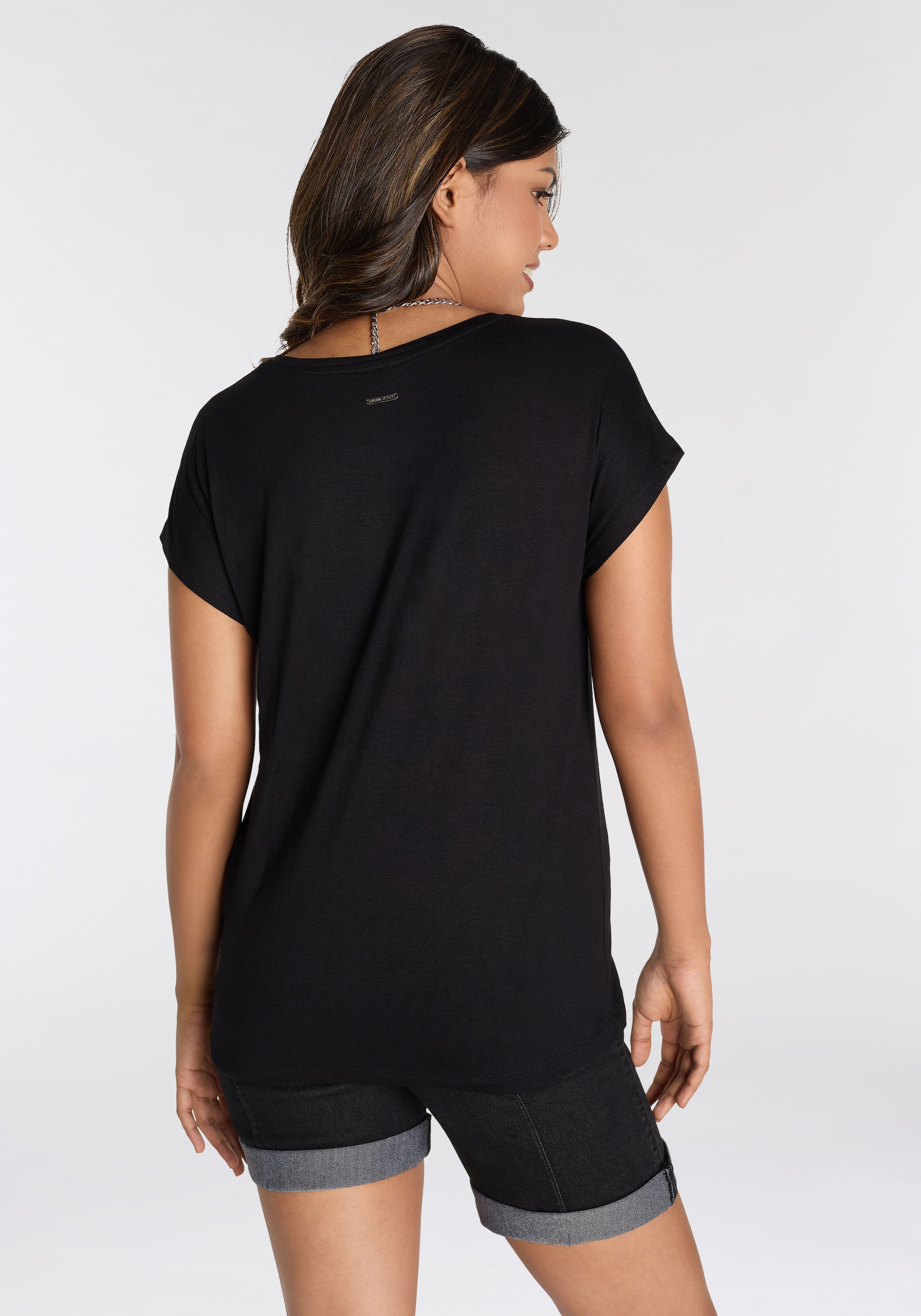Laura Scott Kurzarmshirt, mit stylischen Sternen