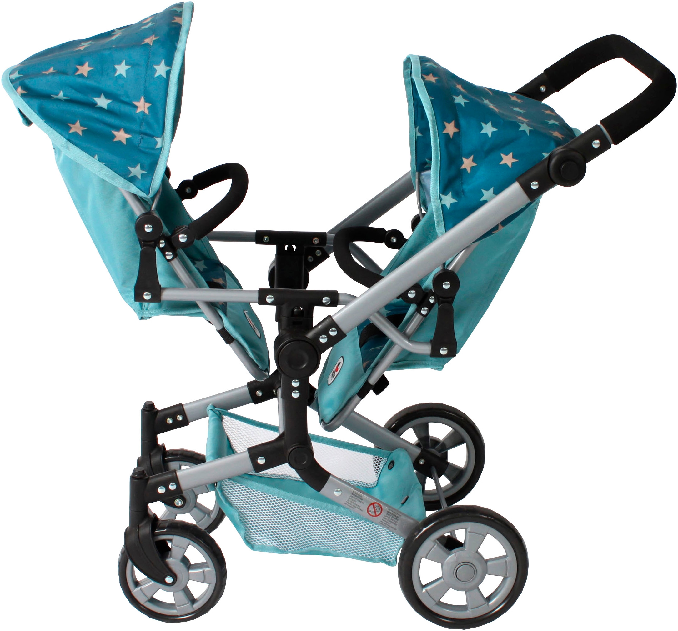 CHIC2000 Puppen-Zwillingsbuggy »Linus Duo«, mit zwei abnehmbaren, bis in Liegeposition verstellbaren Sportsitzen
