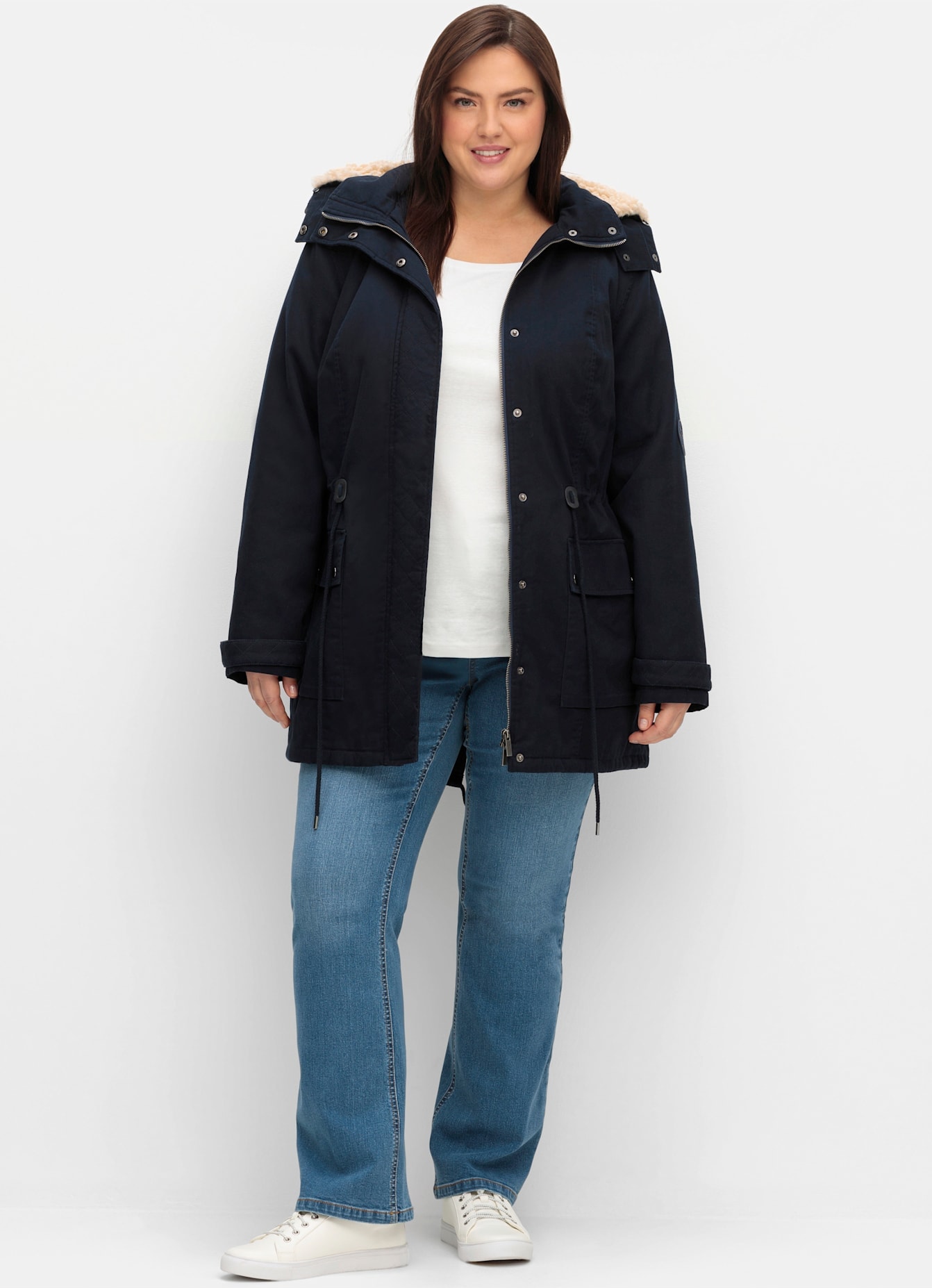 Sheego Parka, mit Kapuze