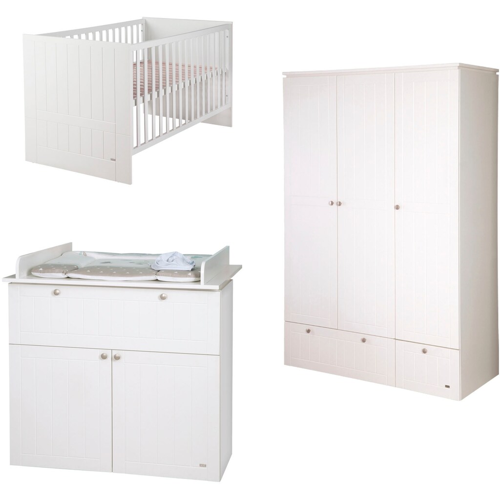 roba® Babyzimmer-Komplettset »Mia«, (Set, 3 St., Kinderbett, Schrank, Wickelkommode)