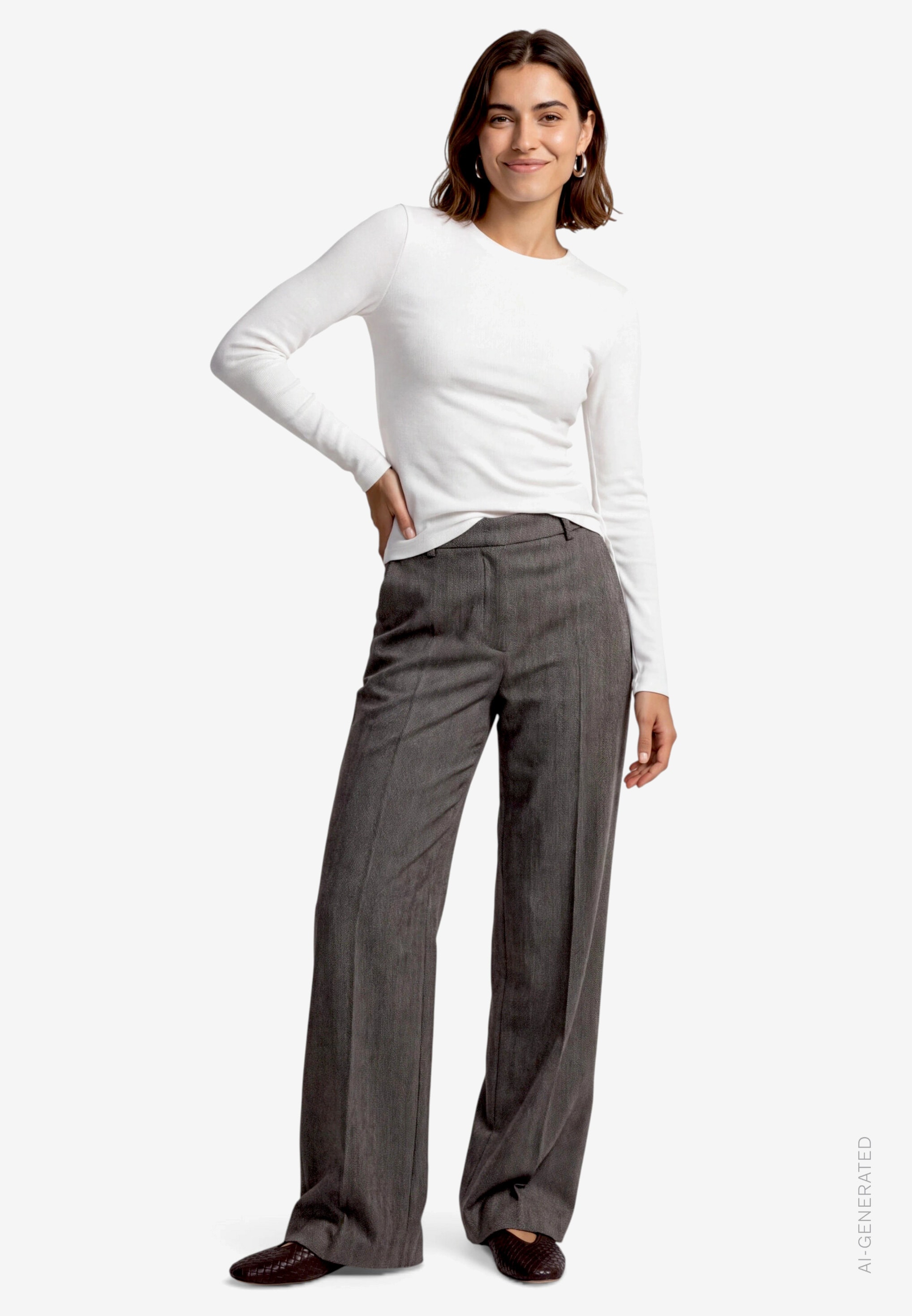 Zero Stoffhose  mit Bundfalten und Elastikbund / Stretch / Straight Fit