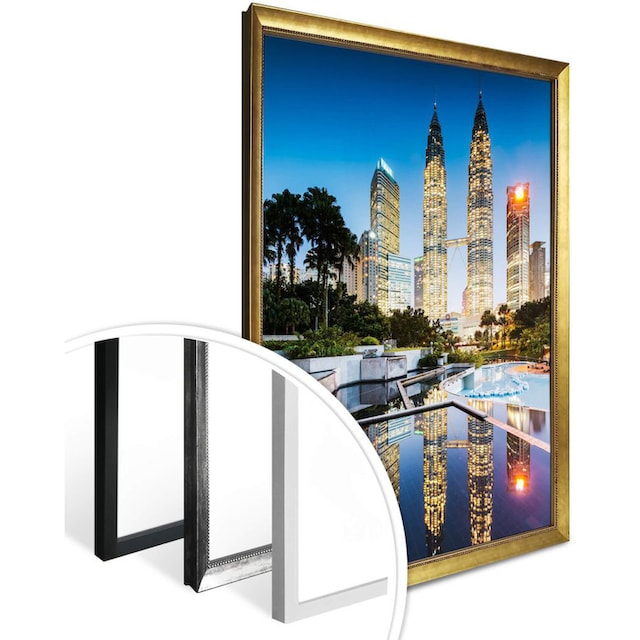 Wall-Art Poster »Petronas Towers Nacht«, Gebäude, (1 St.), Poster, Wandbild,  Bild, Wandposter kaufen | BAUR