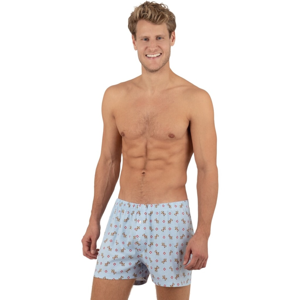 Trigema Boxershorts »TRIGEMA Boxershorts mit lustigem Hunde-Muster«, (1 St.)