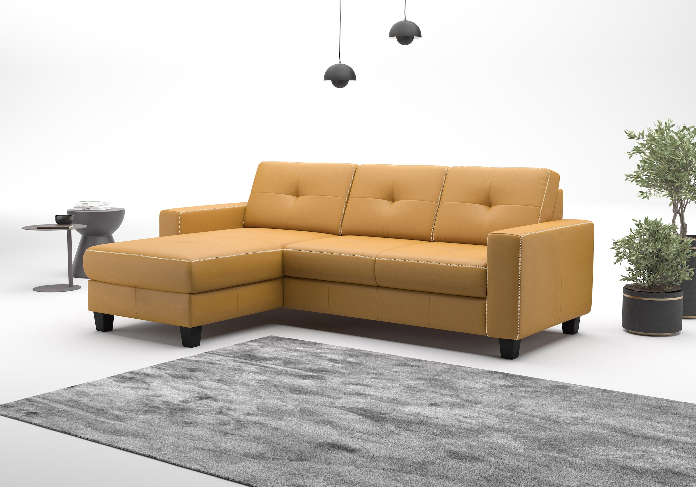 OTTO home Ecksofa "Varese" wahlweise mit Schlaffunktion und Bettkasten