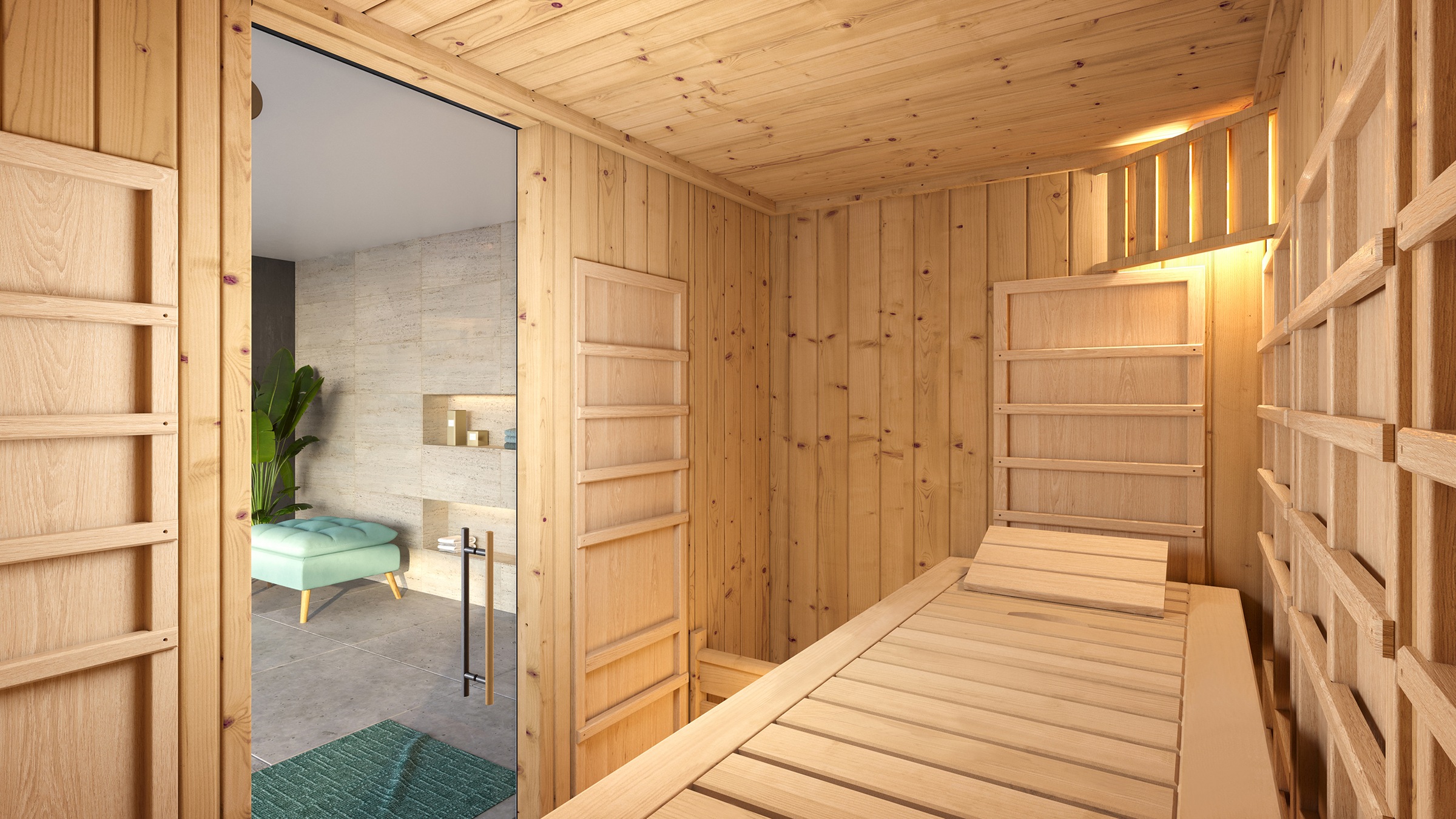 weka Infrarotkabine »Infrarotkabine UPPSALA Kombi inkl.«, Sauna oder IR-Strahlung, moderne Ganzglastür