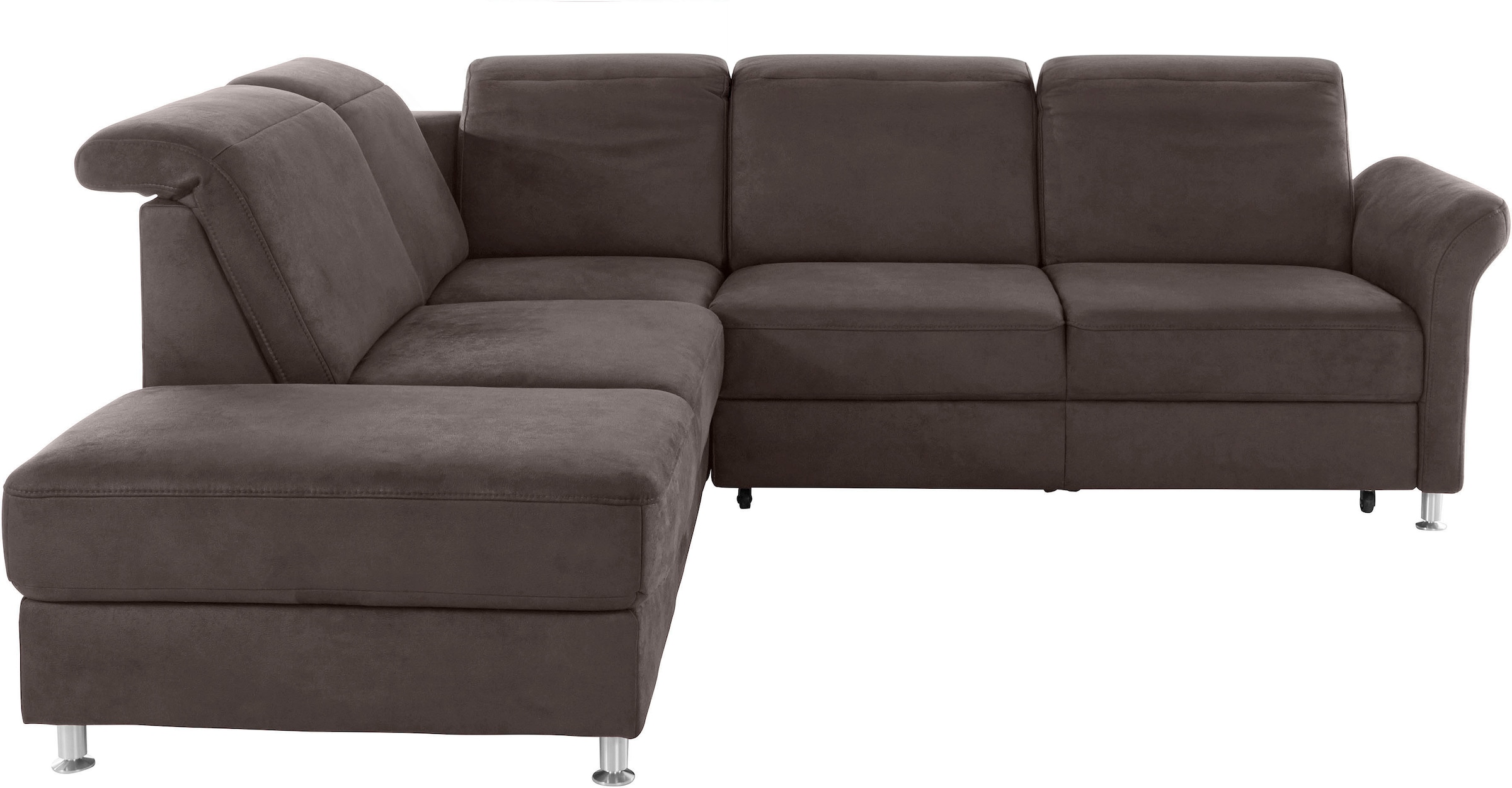 sit&more Ecksofa »Darwin L-Form«, inklusive Federkern, wahlweise mit Kopfteilverstellung, Bettfunktion