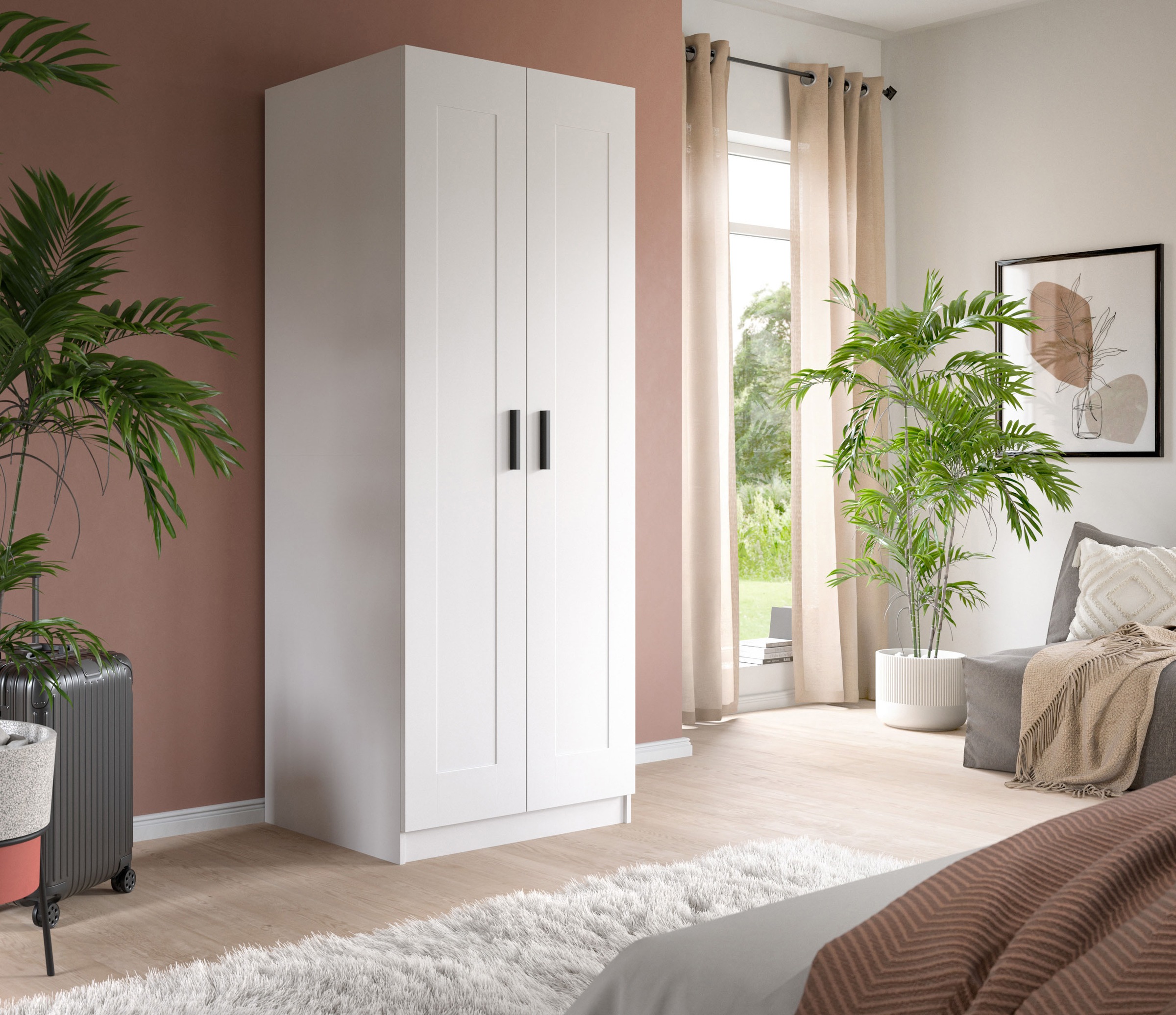 Home affaire Kleiderschrank »Farmsen, TOPSELLER!, Schlafzimmerschrank, Garderobe, Schrank« in verschiedenen Größen und Ausführungen erhältlich,  Kleiderschrank, Schlafzimmer, Garderobenschrank, Flur
