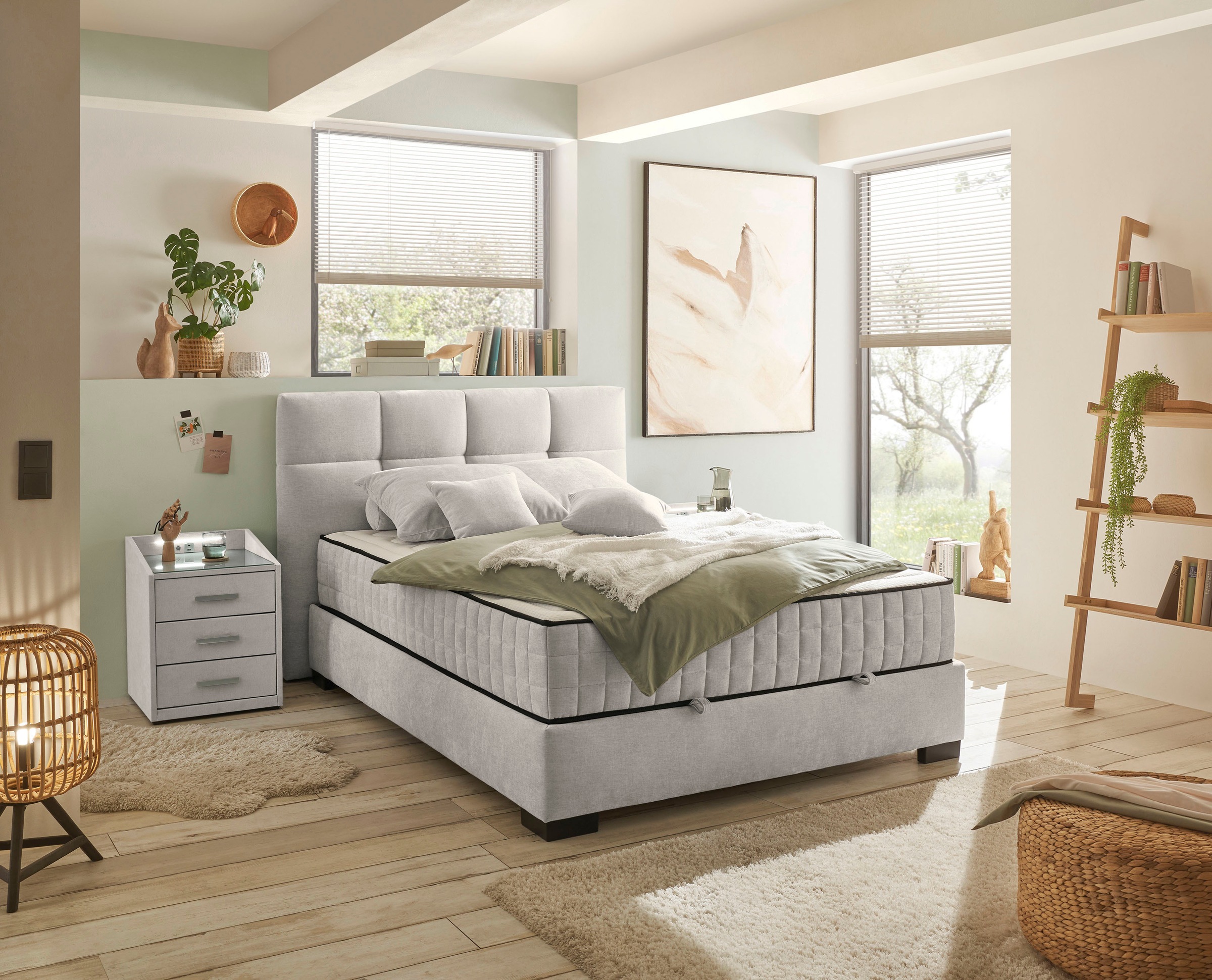 ED EXCITING DESIGN Boxbett »Nagol«, mit Bettkasten, mit Wendematratze, erhältlich in verschiedenen Breiten