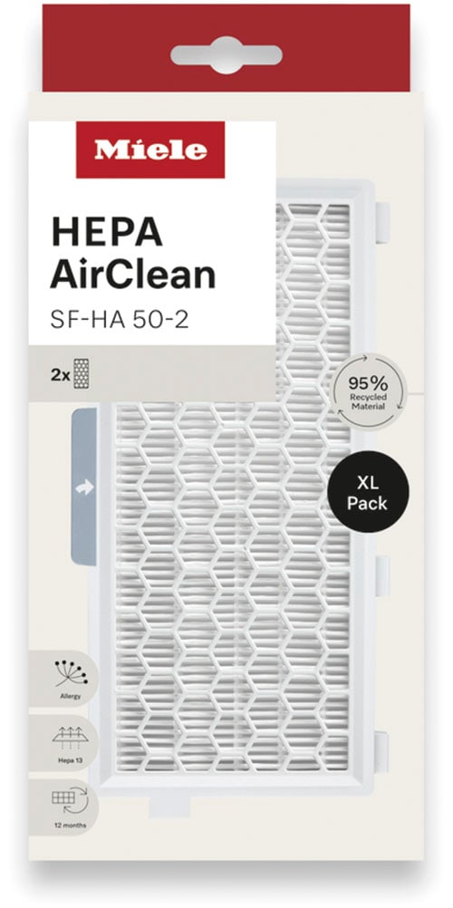Miele HEPA-Filter »Miele Original Zubehör - HEPA AirClean Filter SF-HA 50«, (Packung, 1 tlg.)