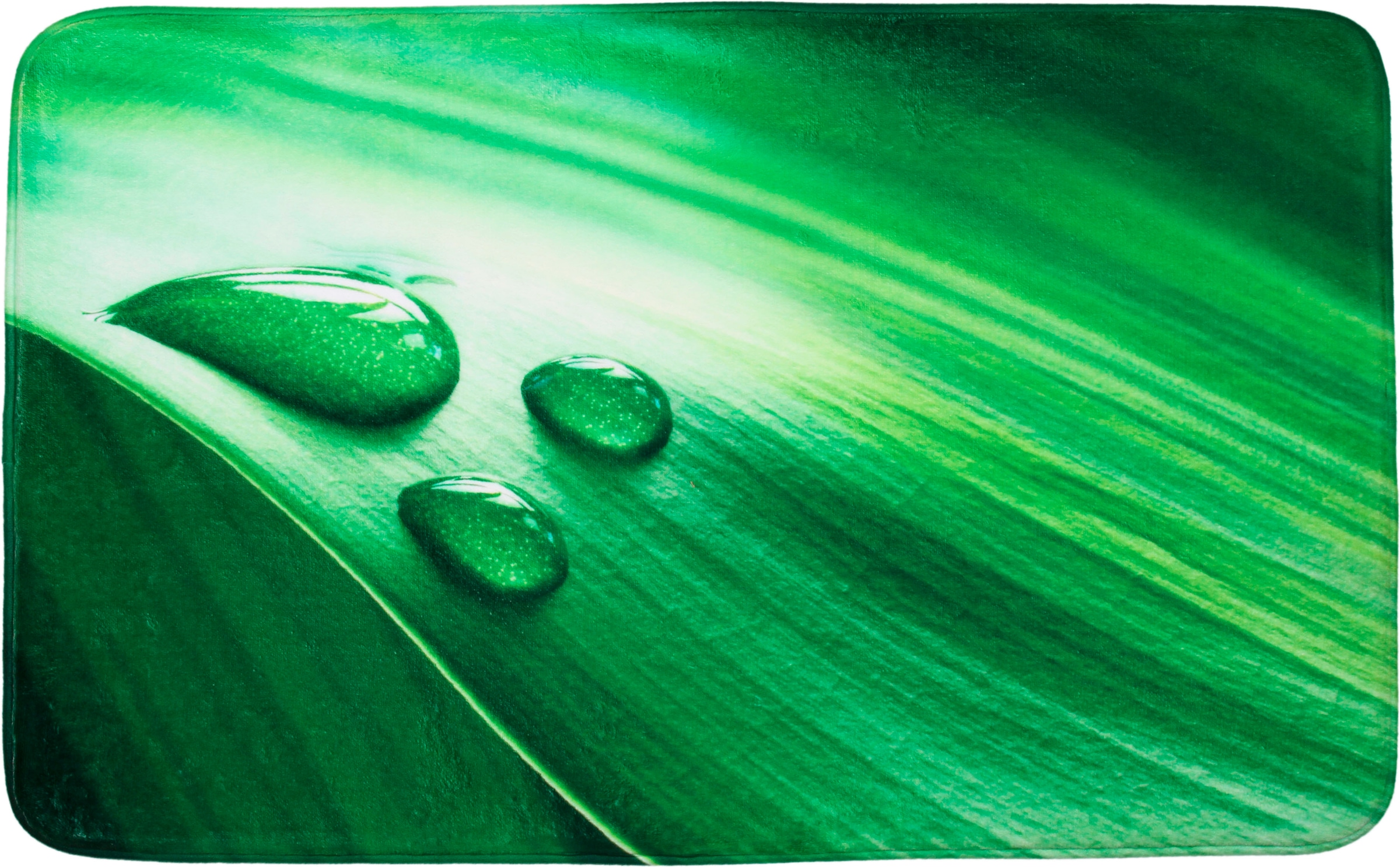 Sanilo Badematte »Green Leaf«, Höhe 15 mm, schnell trocknend, Memory Schaum