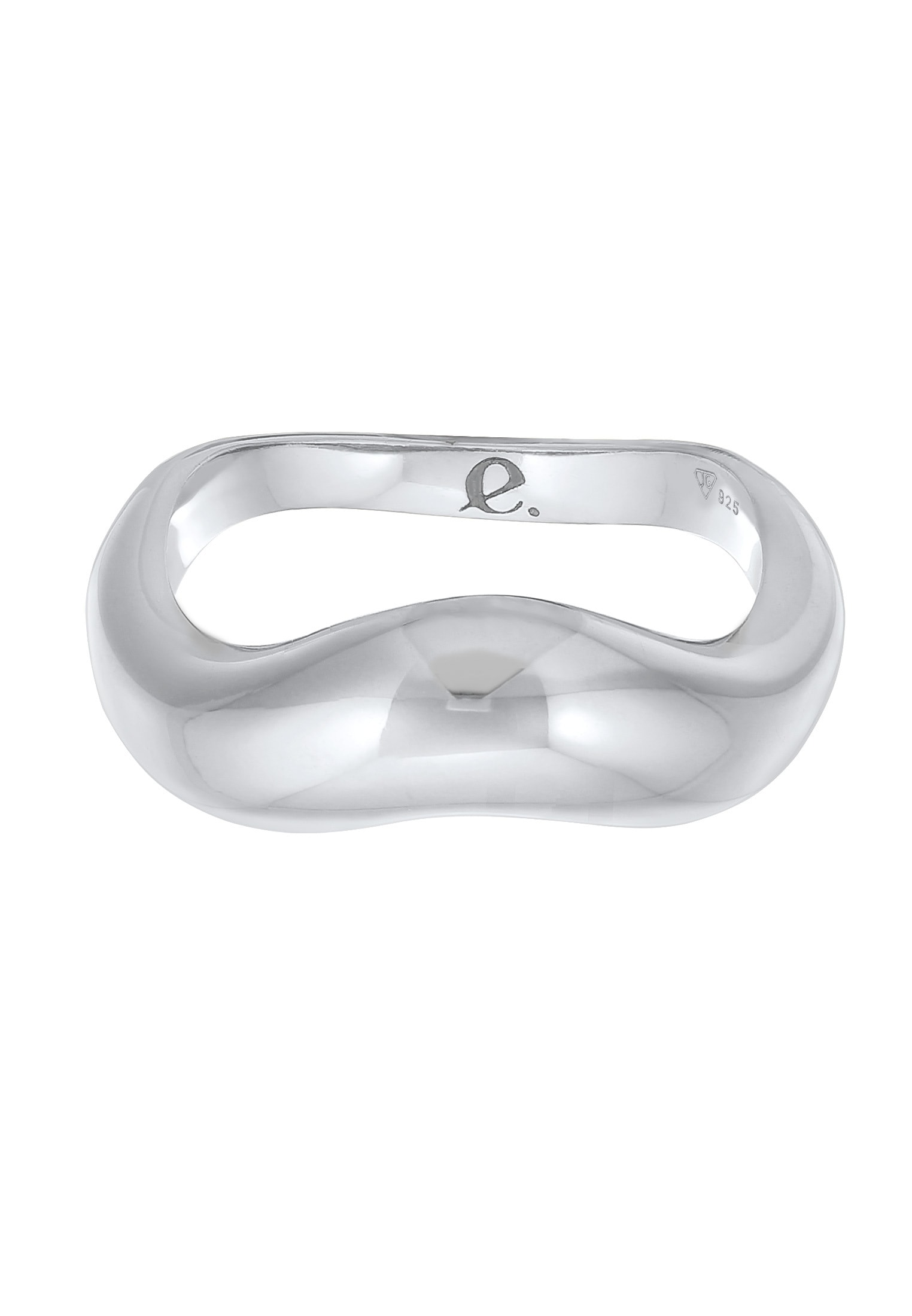 Elli Premium Fingerring »Organic Wellen Trend 925 Silber«