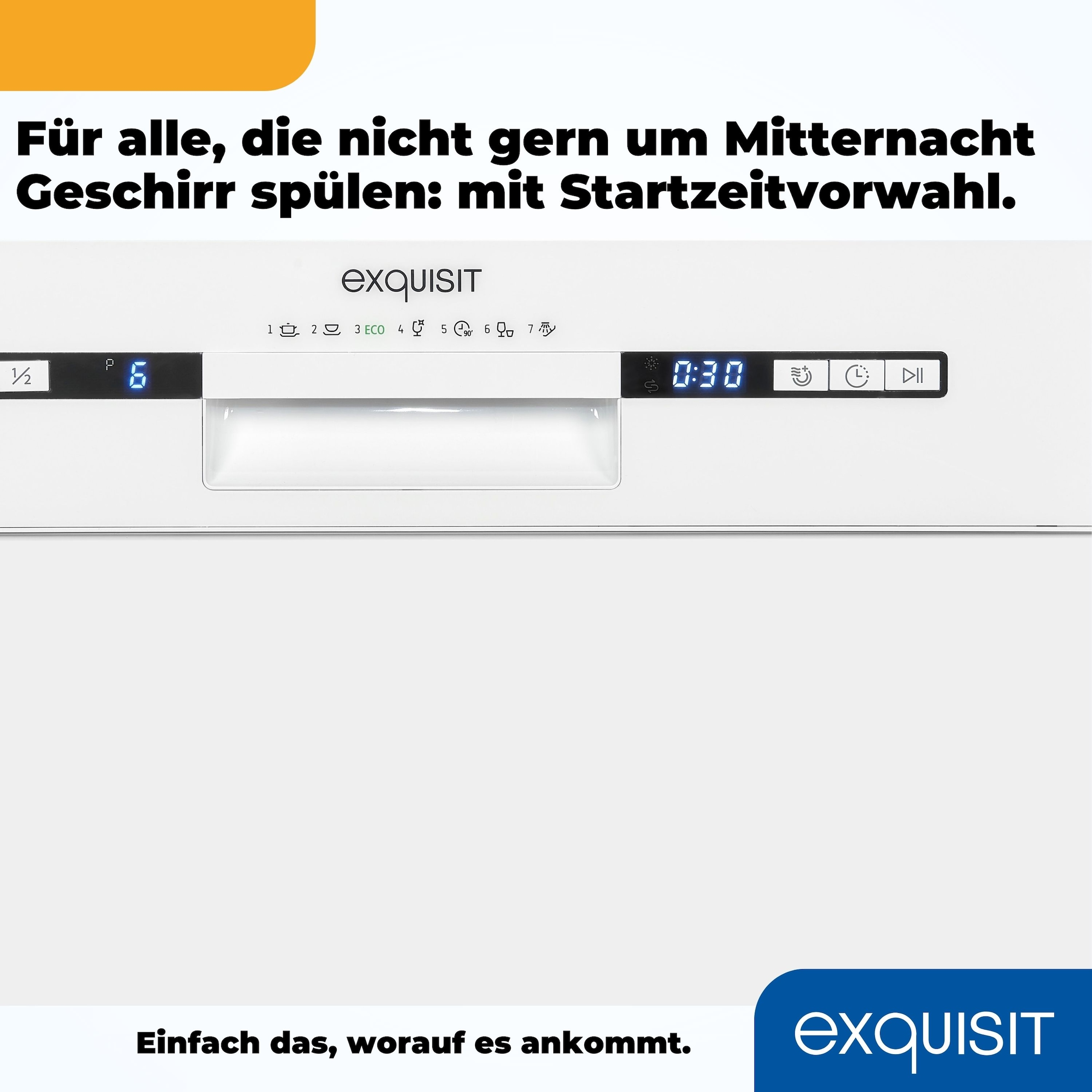 exquisit Standgeschirrspüler »GSP9313-030E weiss«