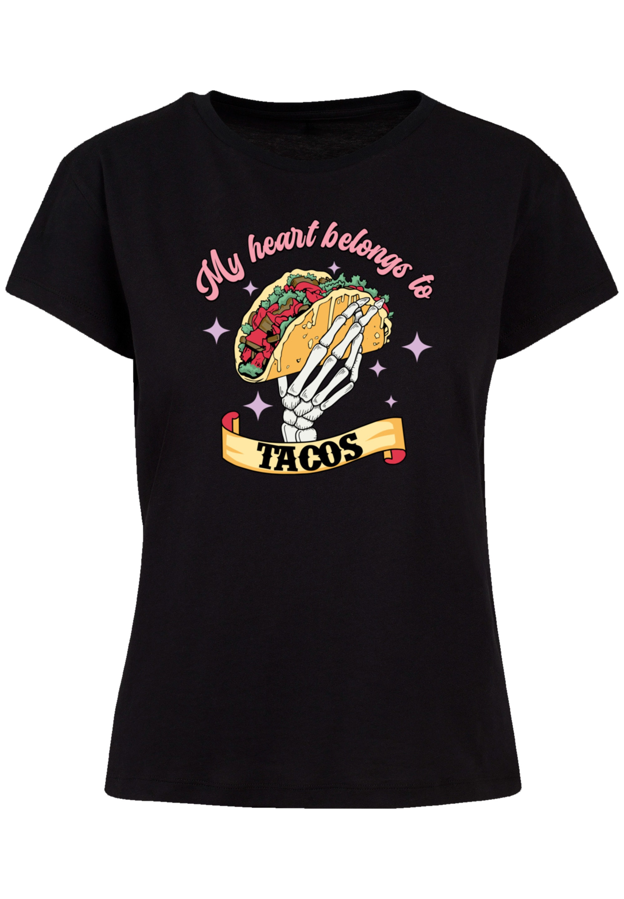 F4NT4STIC T-Shirt "Anti Valentinstag My Herz belongs to tacos", Premium Qua günstig online kaufen