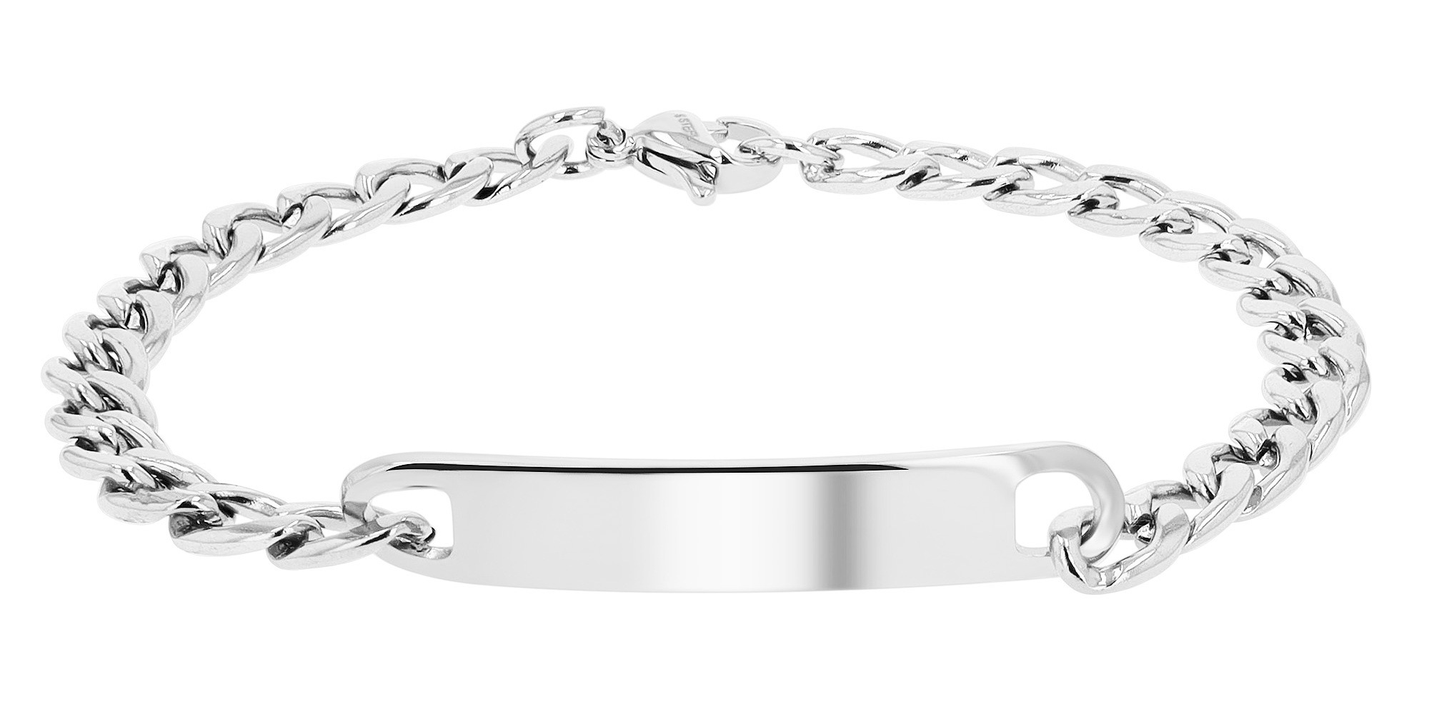 Adelia's Women's Curb Chain Bracelet Stainless Steel Silver 18 cm