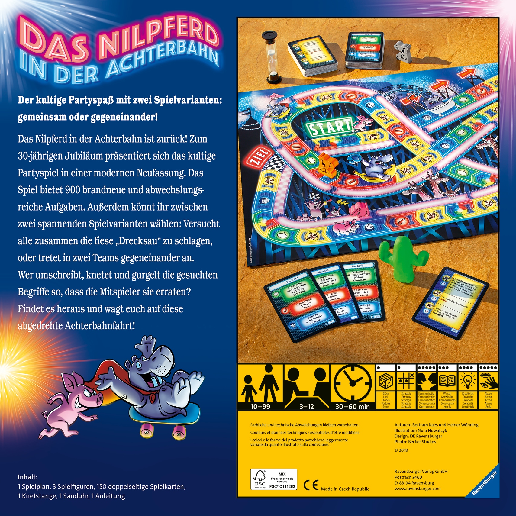 Ravensburger Spiel »Das Nilpferd in der Achterbahn« Made in Europe