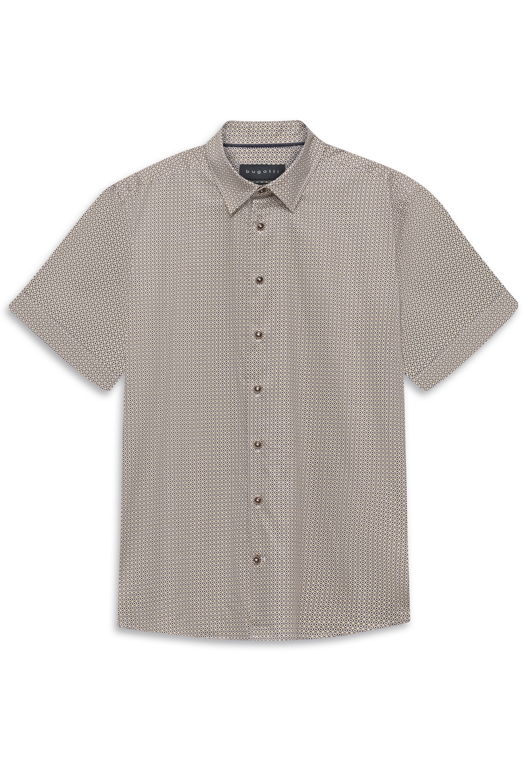 bugatti Kurzarmhemd Modern Fit gestreift aus Baumwolle günstig online kaufen