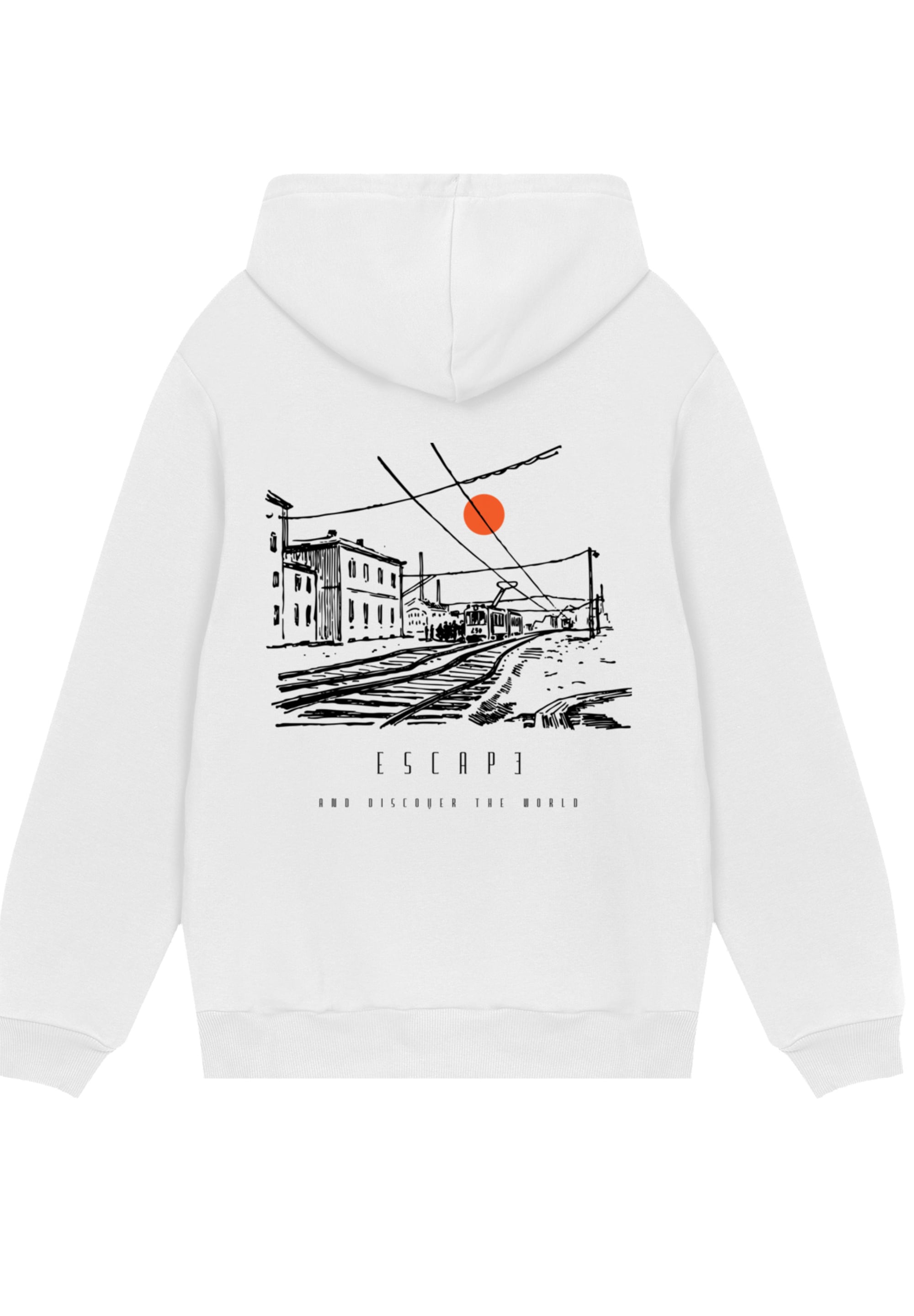 F4NT4STIC Kapuzenpullover »Escape Discover the World Town Train Station«, Premium Qualität, ESCAPE Collection