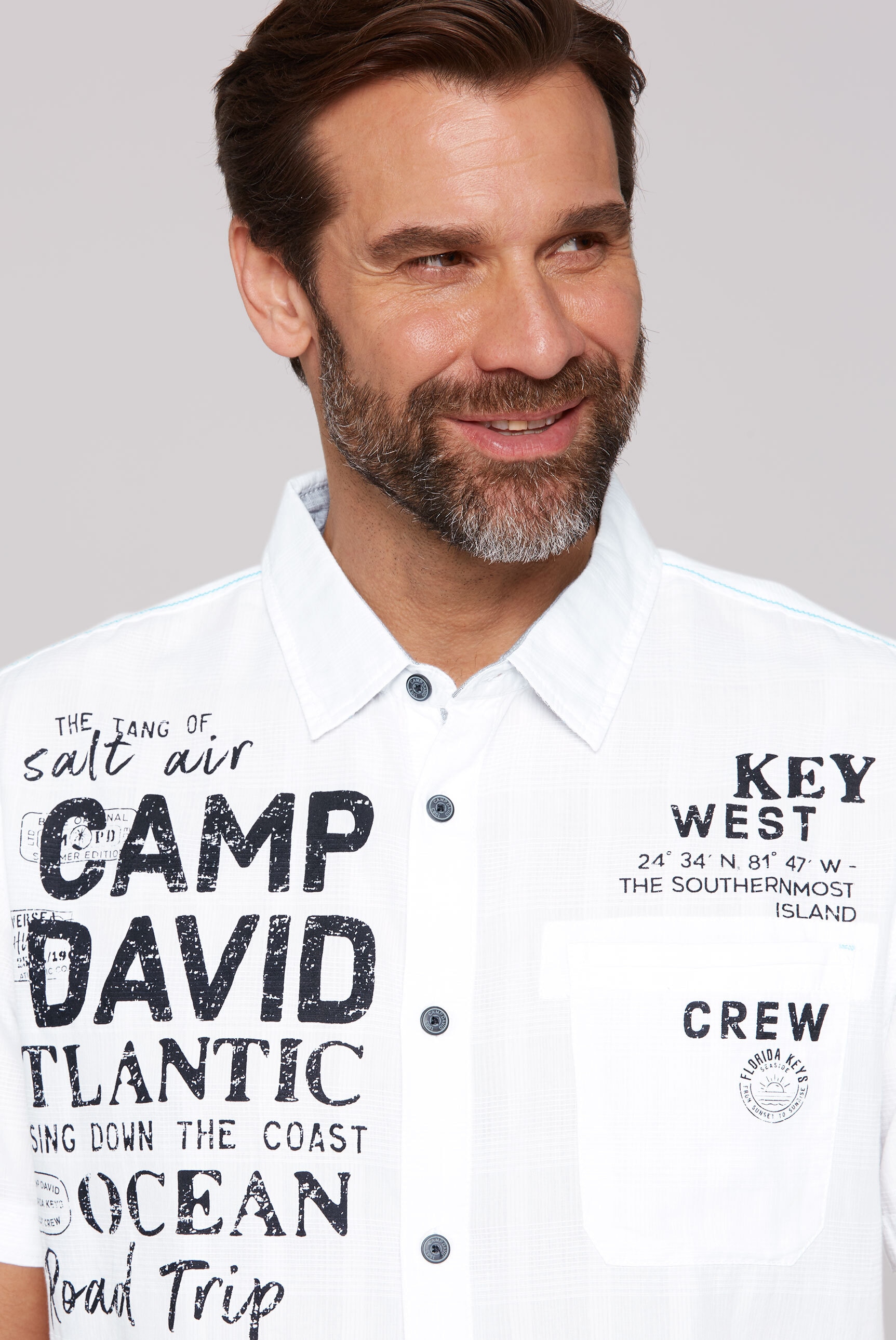 CAMP DAVID Kurzarmhemd, mit Karo-Struktur