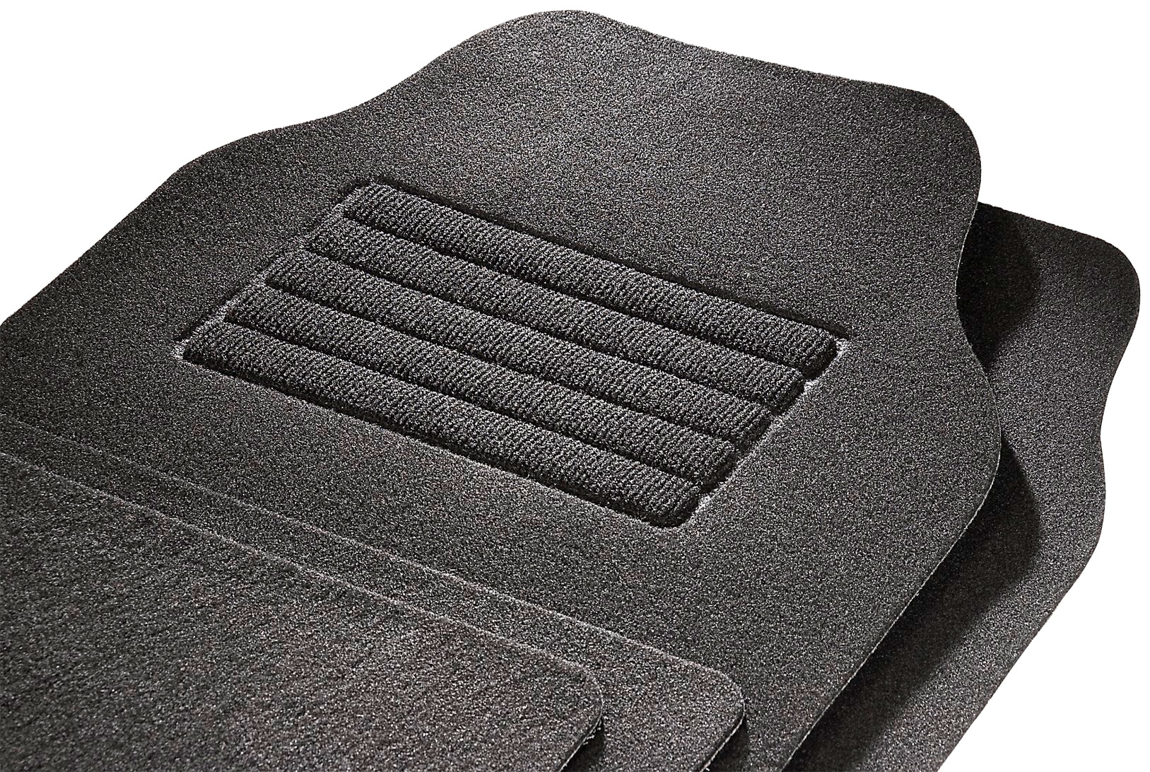 CarFashion Universal-Fußmatten »Universal Auto-Textilfußmatten Set Rivazza, Velours Optik«, Kombi/PKW, (Set, 4 St.), universal passend, zuschneidbar, wasserabweisend, rutschsicher