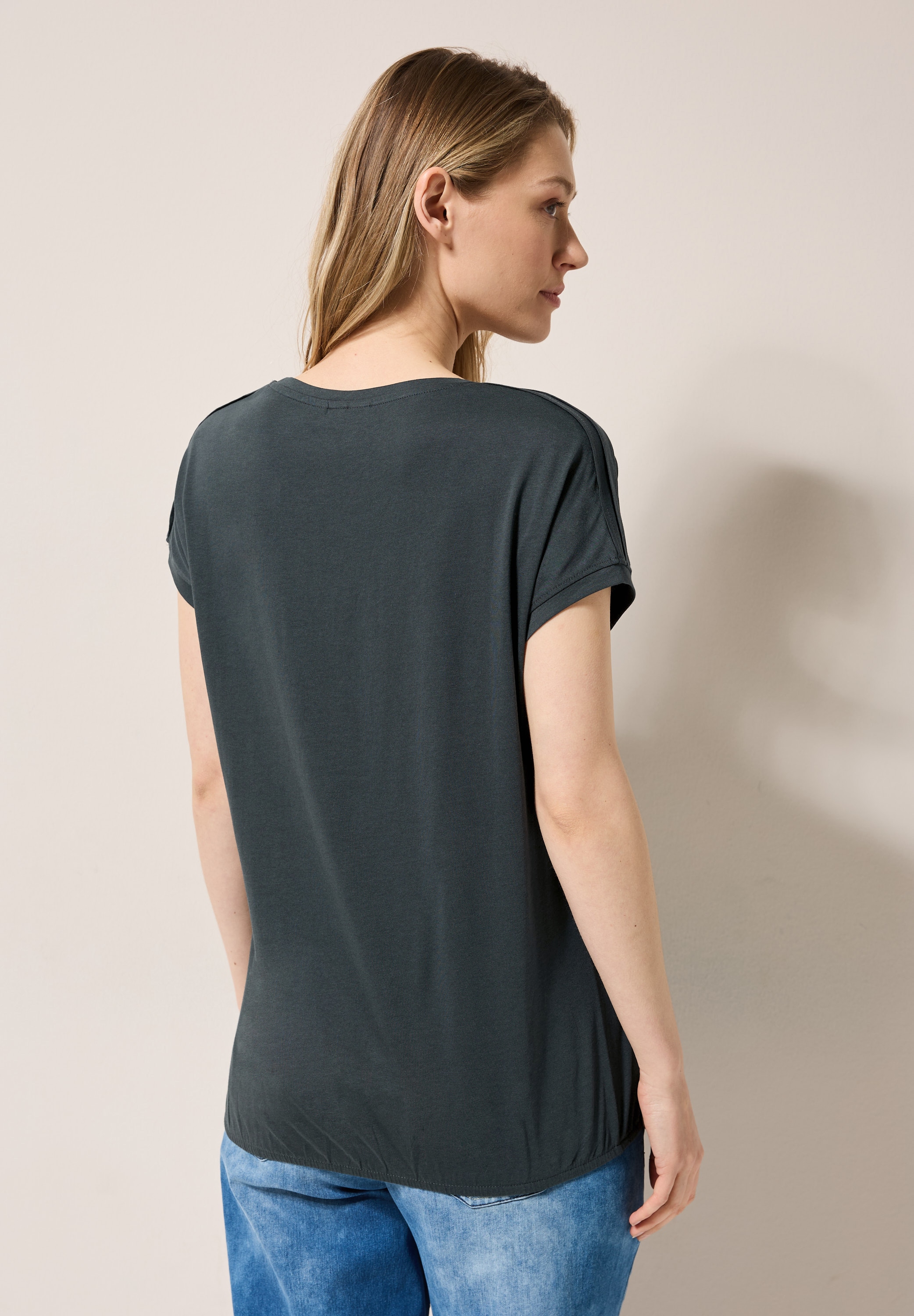 Cecil V-Shirt, mit Elastiksaum
