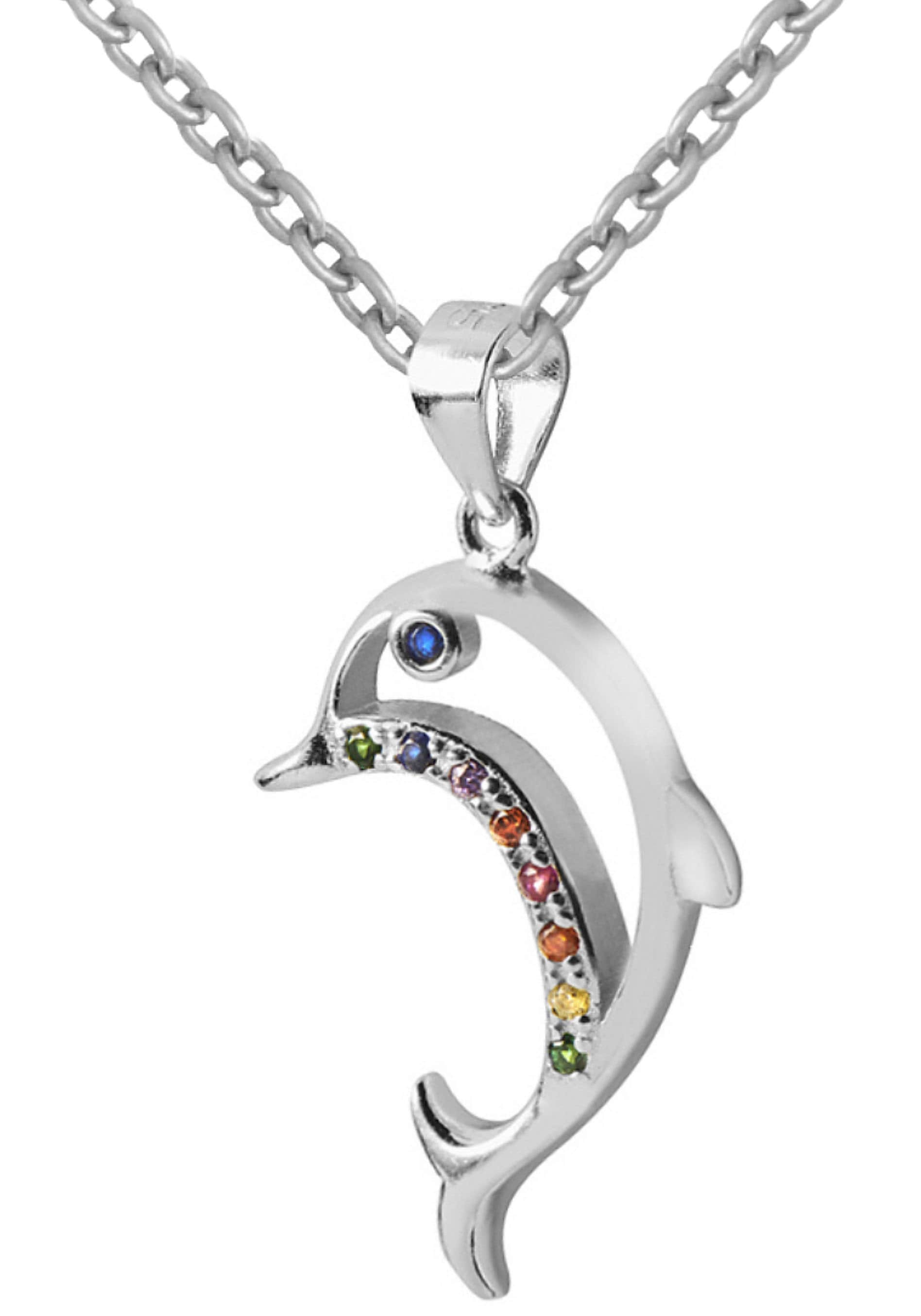 Firetti Kette mit Anhänger »Schmuck Geschenk, Halskette Delphin Delfin,  Anlass Geburtstag Xmas«, Made in Germany - mit Zirkonia (synth.) online  bestellen | BAUR