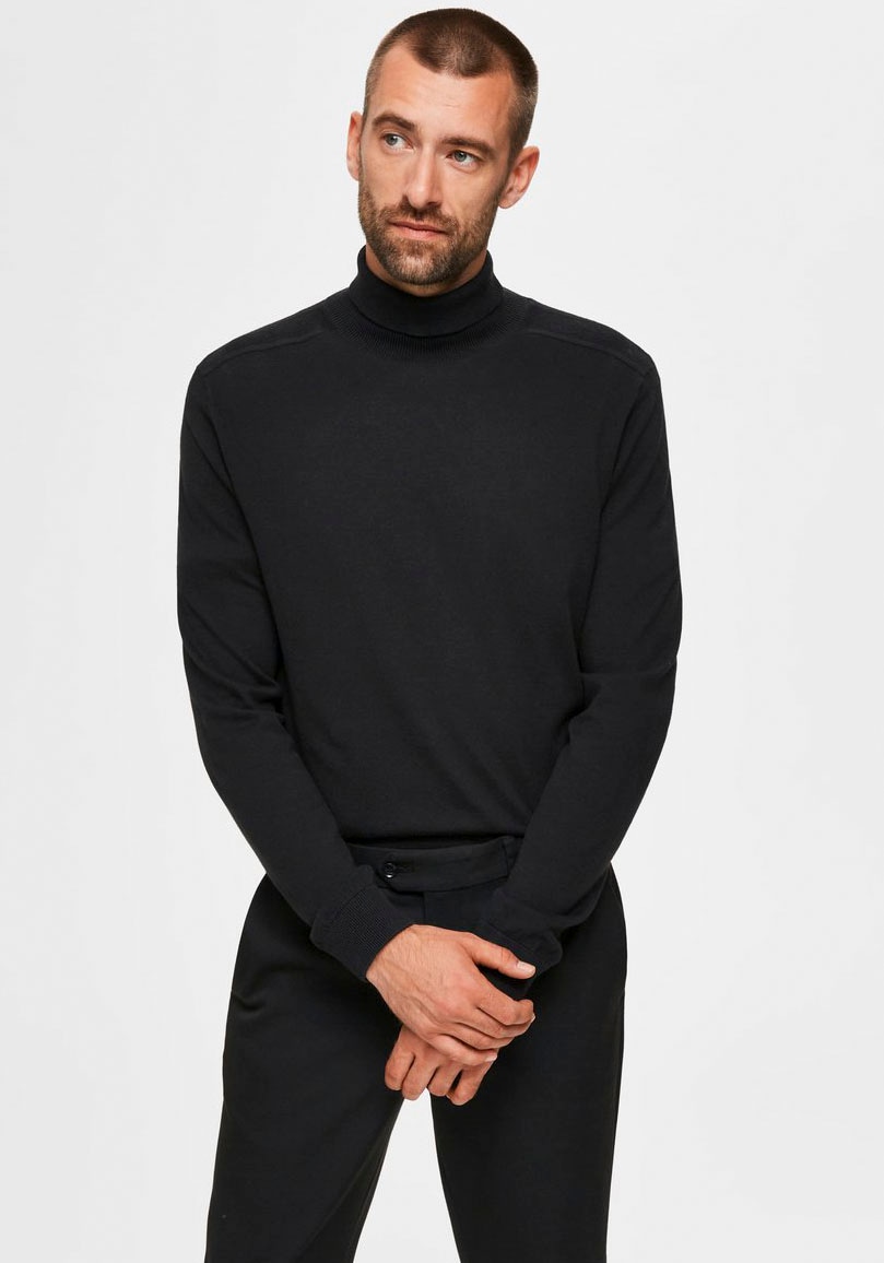 SELECTED HOMME Strickpullover "SLHBERG ROLL NECK B NOOS"