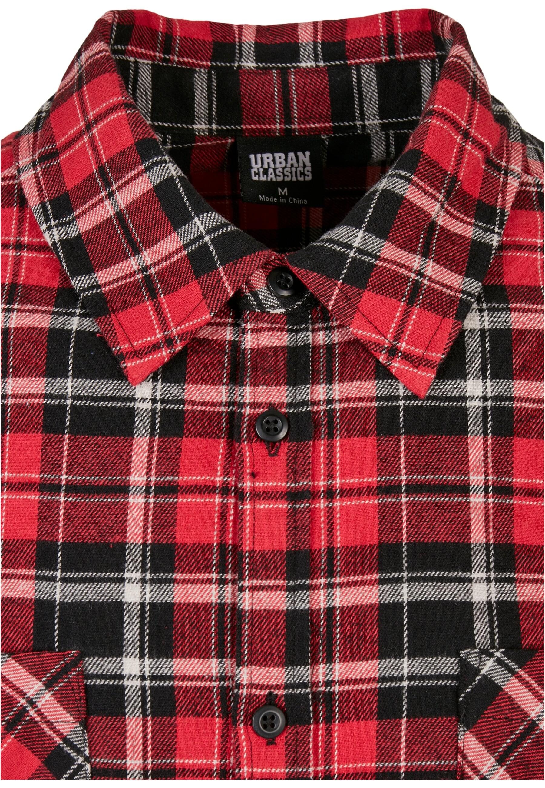 URBAN CLASSICS Langarmhemd »Urban Classics Herren Checked Roots Shirt«, (1 tlg.)